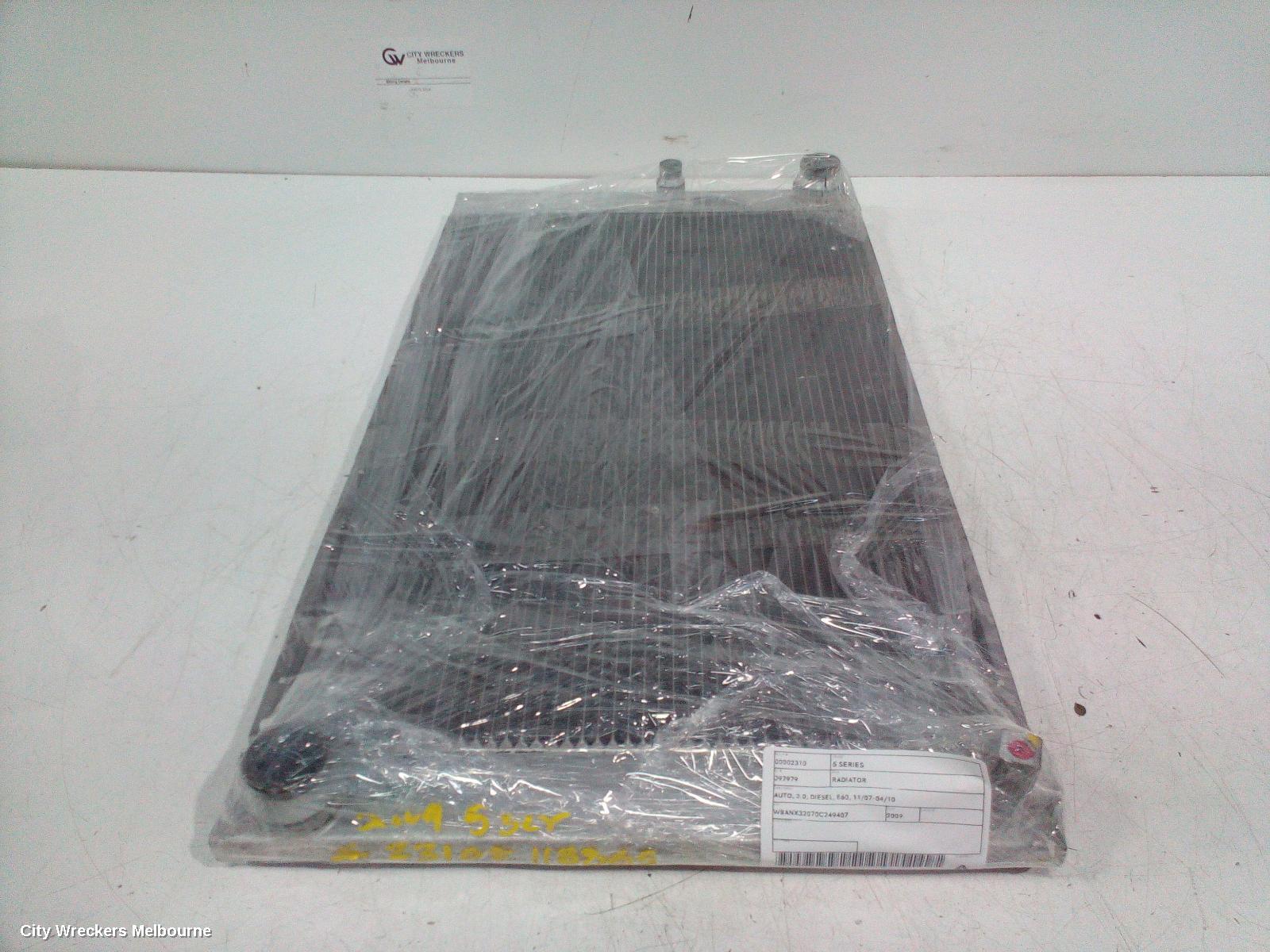 BMW 5 SERIES RADIATOR, AUTO, 2.0, DIESEL, E60, 11/2007 - 04/2010
