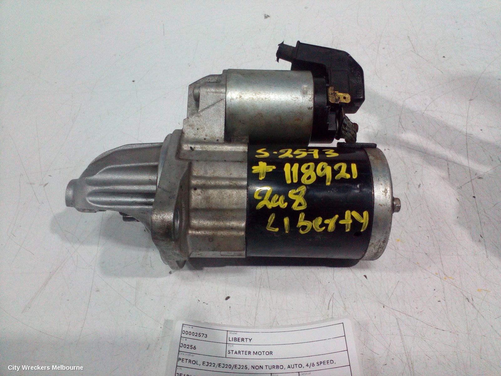 SUBARU LIBERTY STARTER, PETROL, EJ22/EJ20/EJ25, NON TURBO, AUTO, 4/6 SPEED, SERIES 1-5TH GEN, 12/1989 - 11/2014