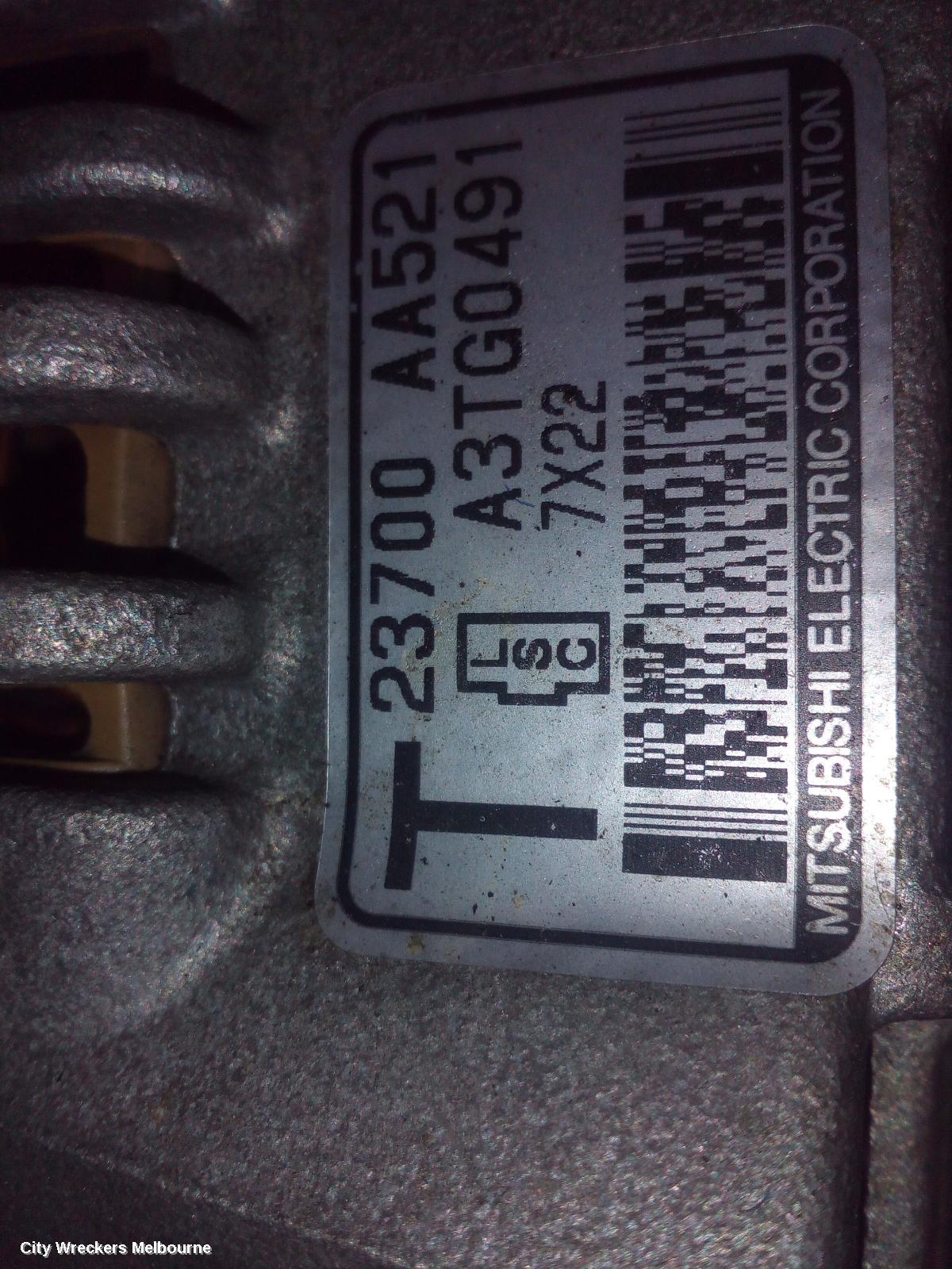 SUBARU LIBERTY ALTERNATOR, PETROL, 2.5, EJ25, 4TH GEN, 09/2003 - 08/2009