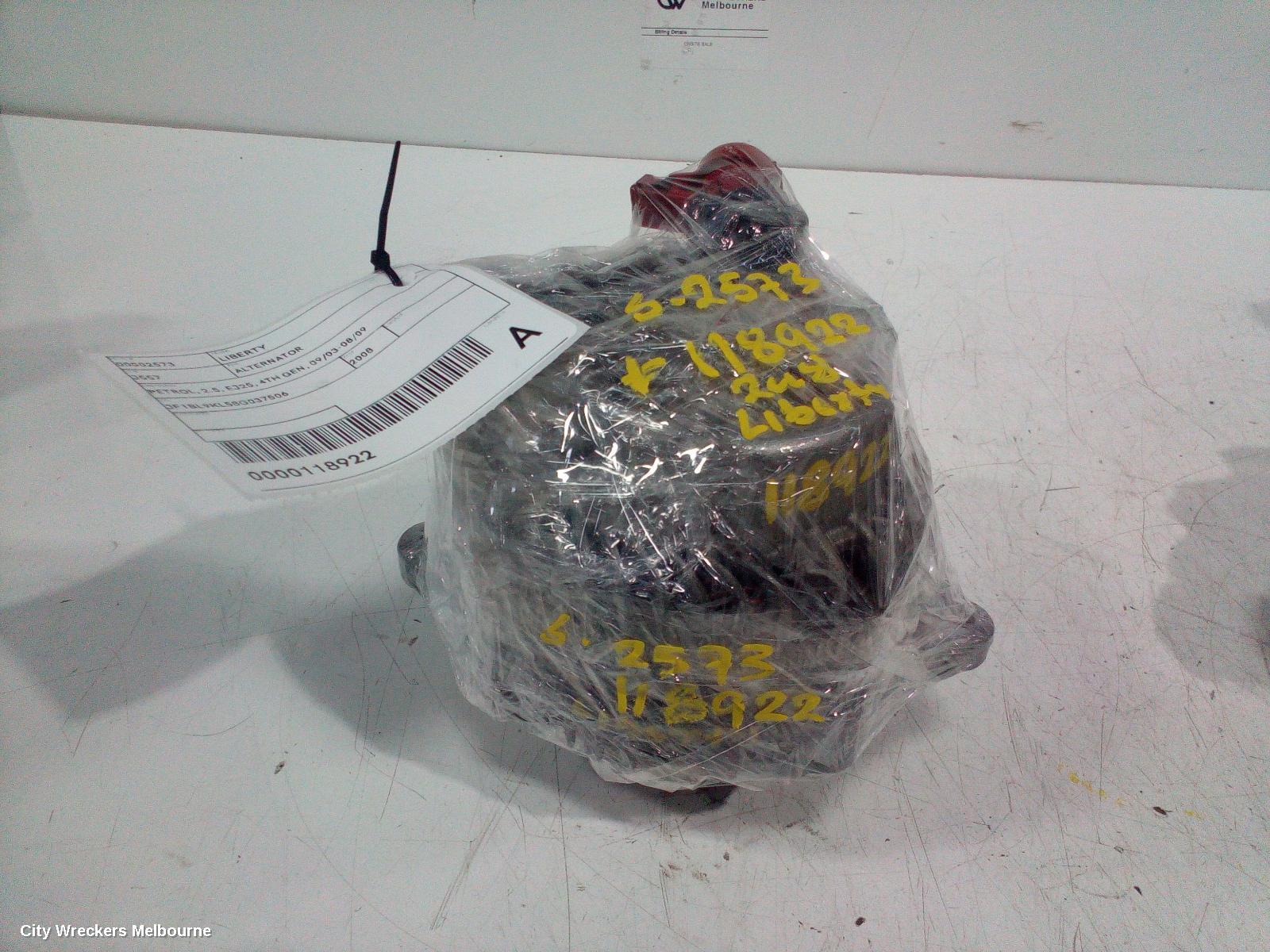 SUBARU LIBERTY ALTERNATOR, PETROL, 2.5, EJ25, 4TH GEN, 09/2003 - 08/2009