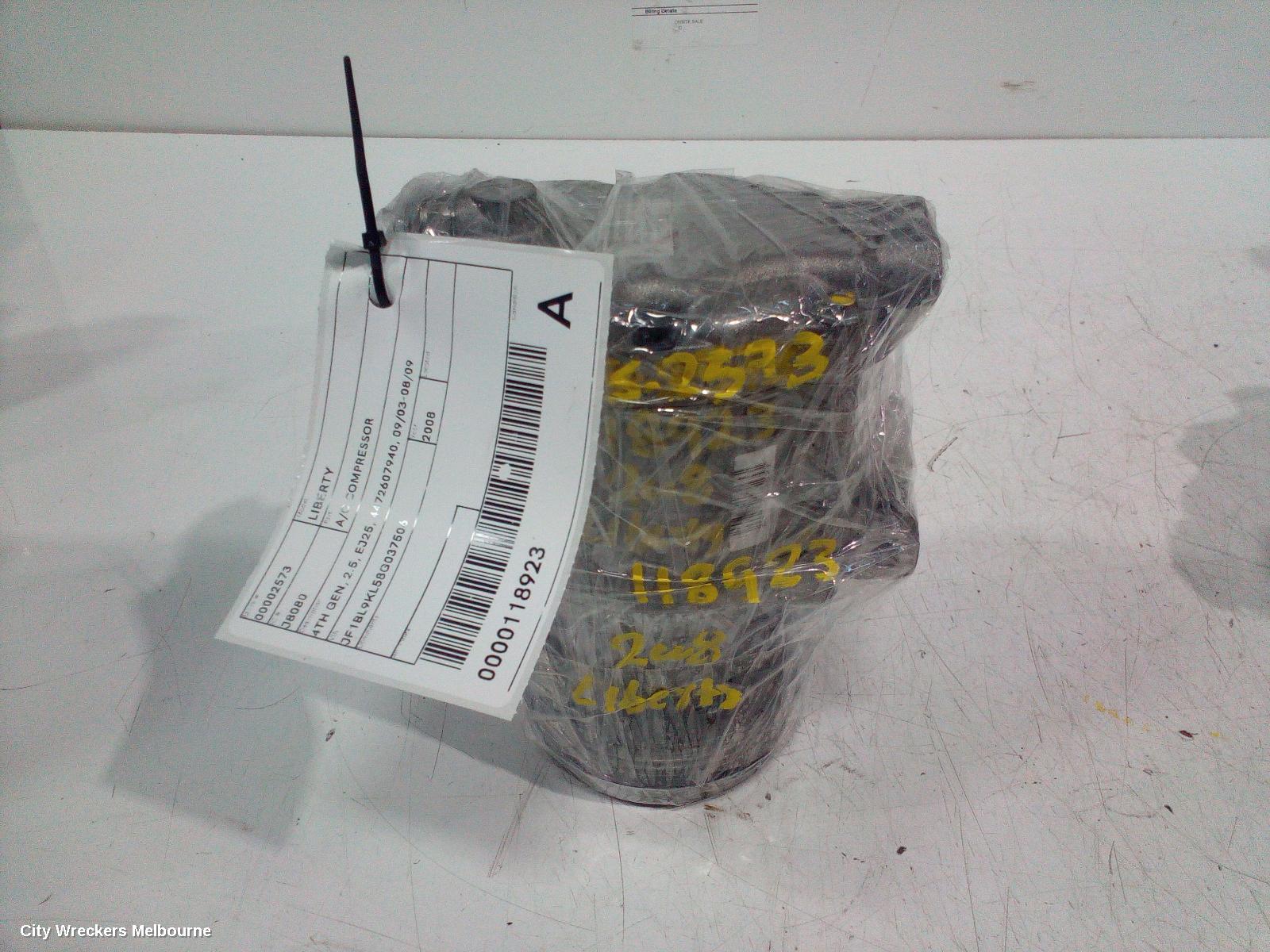 SUBARU LIBERTY A/C COMPRESSOR, 4TH GEN, 2.5, EJ25, 4472607940, 09/2003 - 08/2009