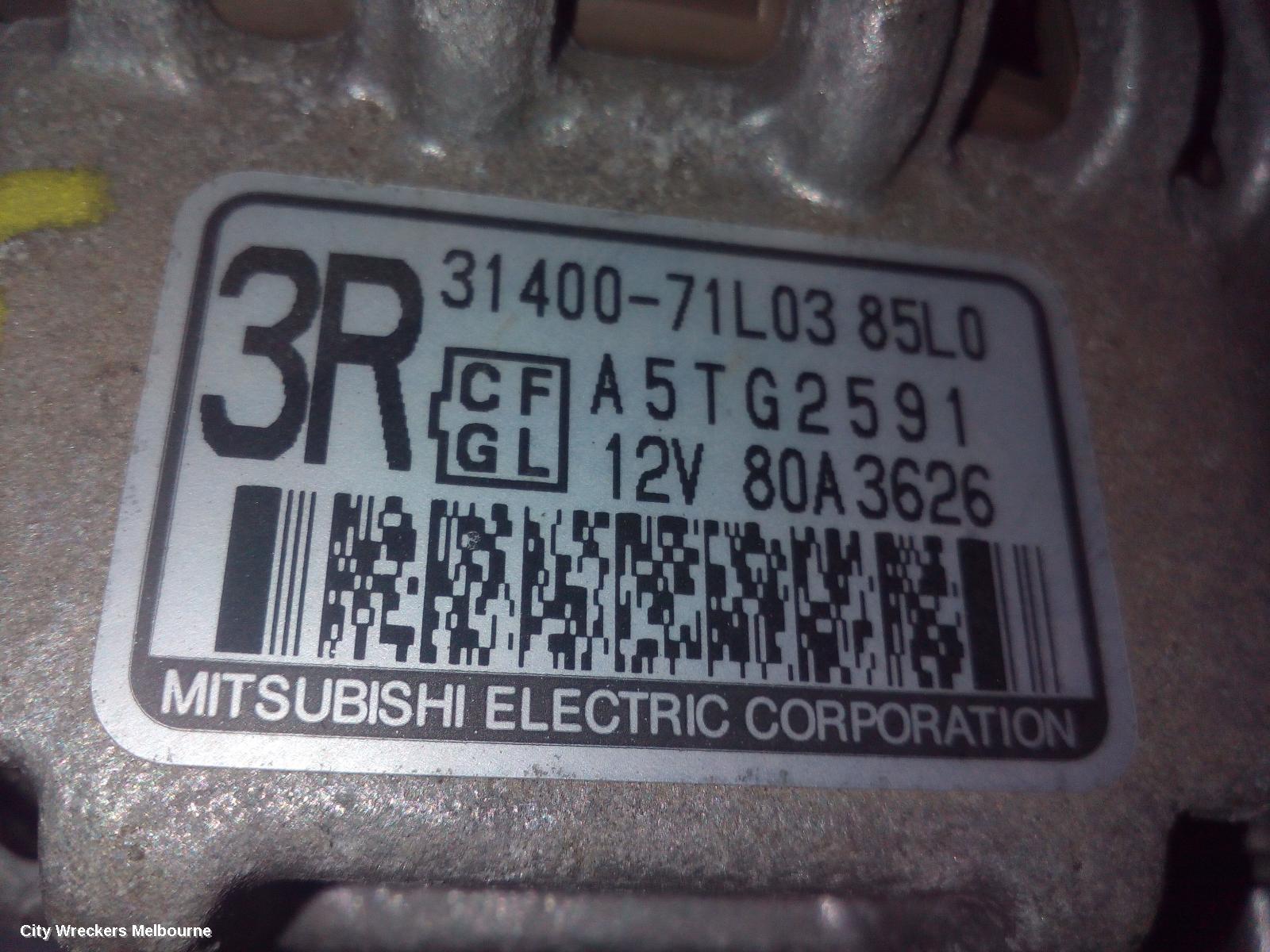 SUZUKI SWIFT ALTERNATOR, PETROL, MITSUBISHI 80AMP, FZ, 08/2010 - 03/2017