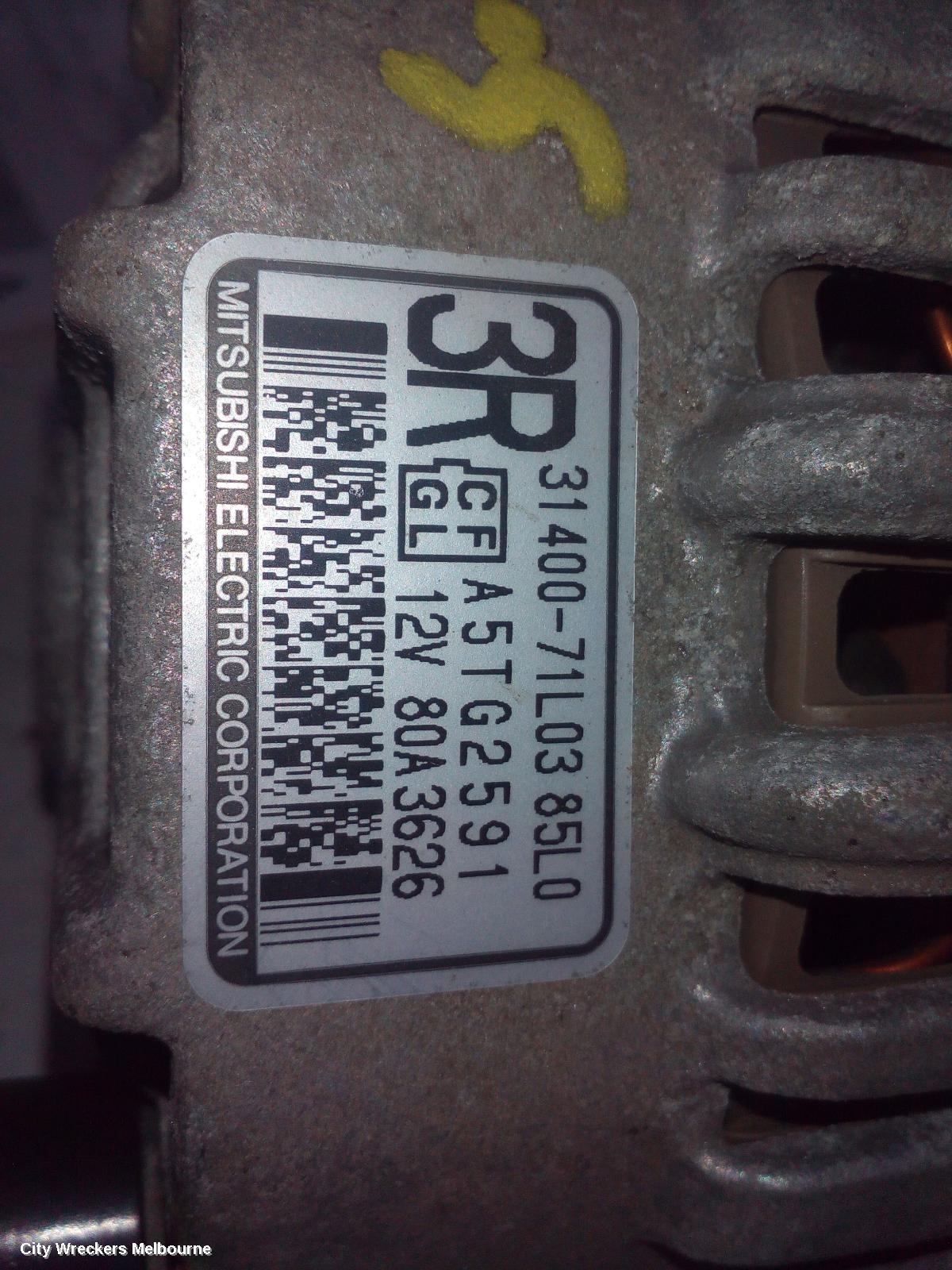 SUZUKI SWIFT ALTERNATOR, PETROL, MITSUBISHI 80AMP, FZ, 08/2010 - 03/2017