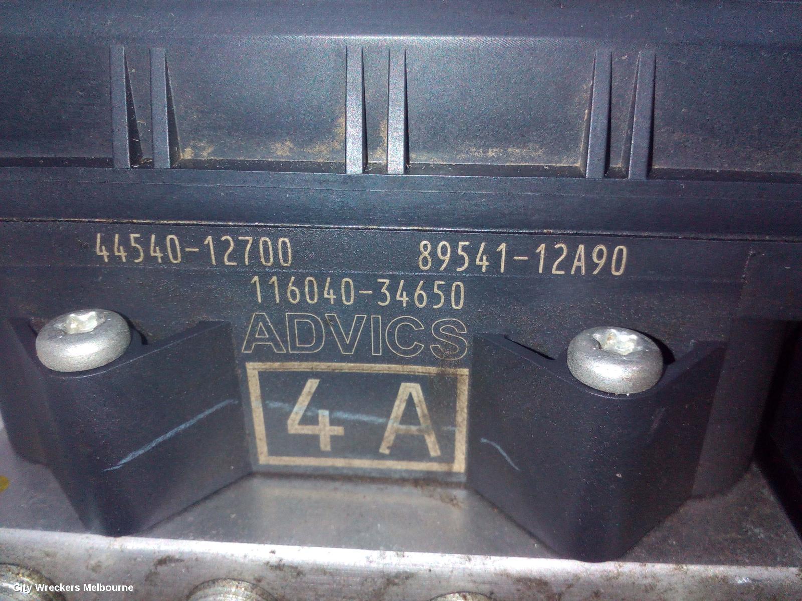 TOYOTA COROLLA ABS PUMP/MODULATOR, ZRE182R, HATCH, NON HYBRID, 03/2015 - 06/2018
