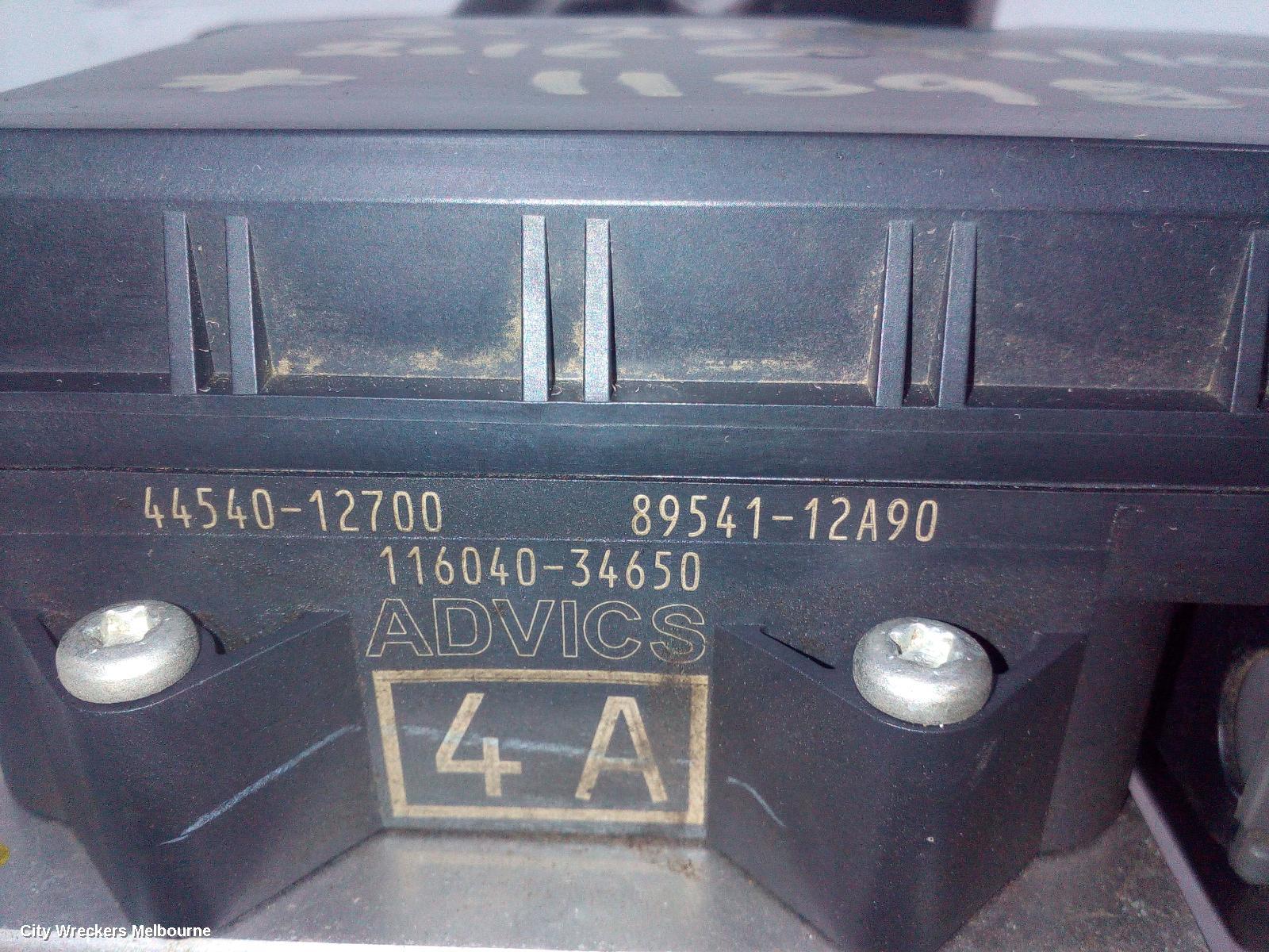 TOYOTA COROLLA ABS PUMP/MODULATOR, ZRE182R, HATCH, NON HYBRID, 03/2015 - 06/2018