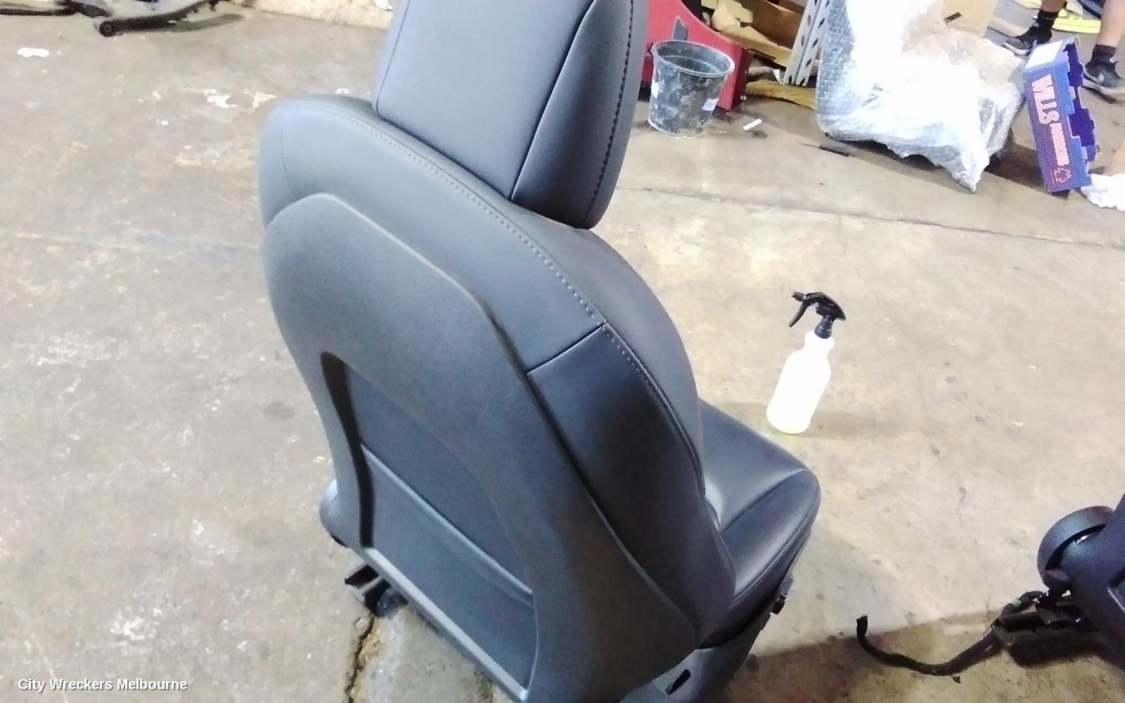 TESLA MODEL 3 FRONT SEAT, RH FRONT, LEATHER, BLACK, 1ST GEN, 06/2019 ONWARDS