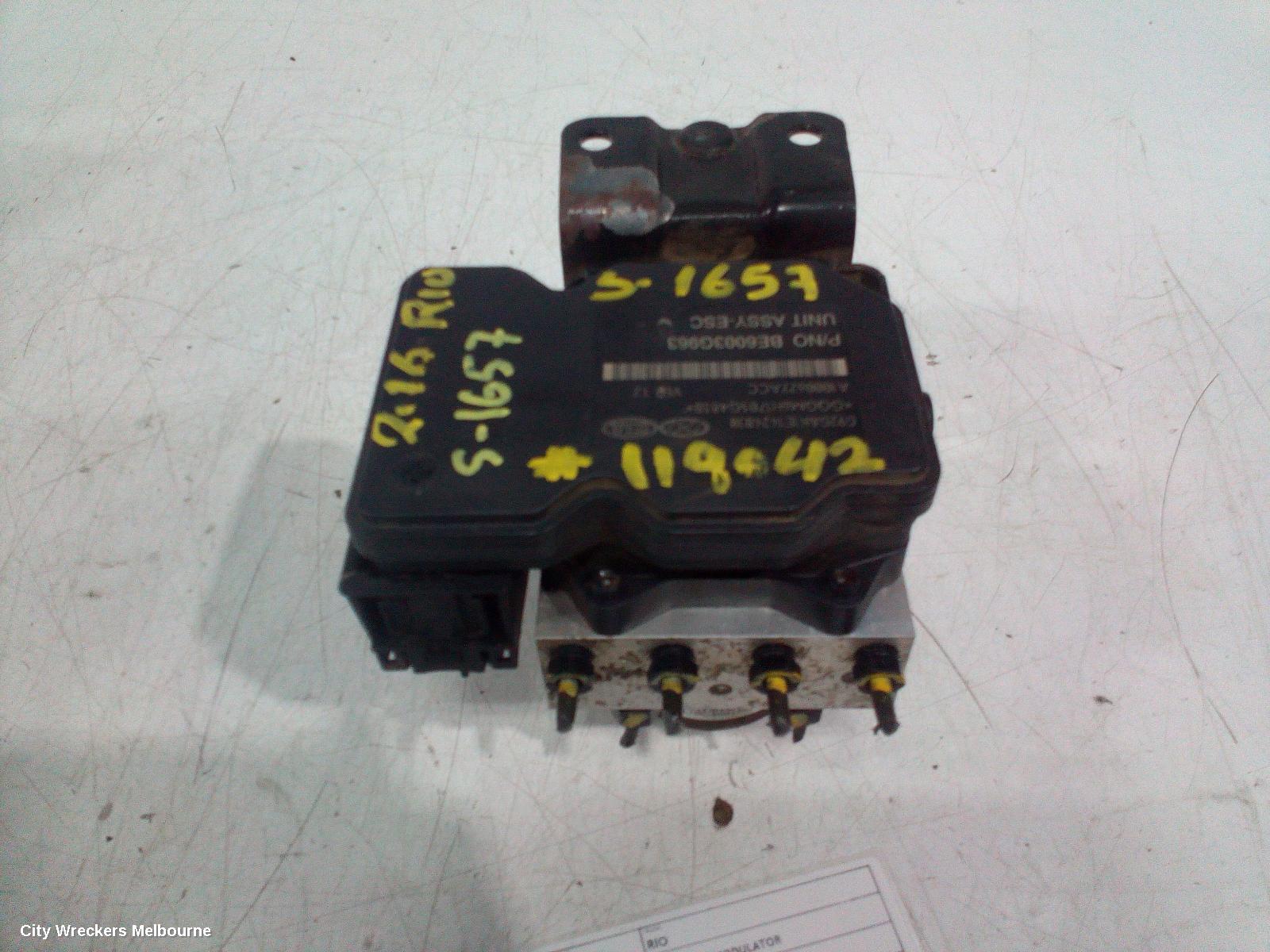 KIA RIO ABS PUMP/MODULATOR, UB, 11/2014 - 11/2016