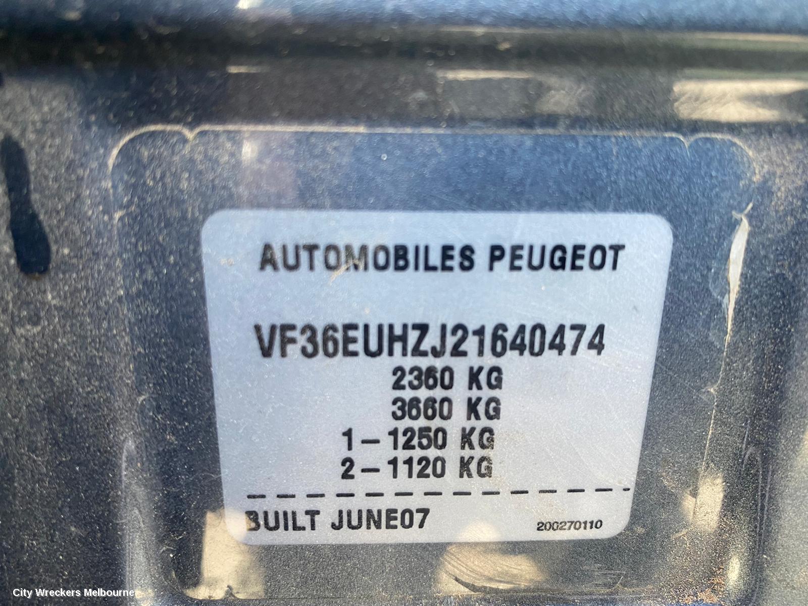PEUGEOT 407 RIGHT REAR WND REG/MOTOR, 09/2004 - 06/2011