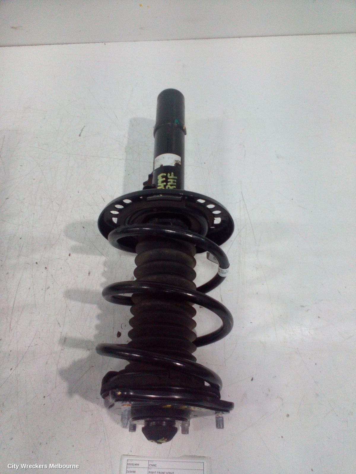 HONDA CIVIC RIGHT FRONT STRUT, 10TH GEN, 05/2016 - 08/2021