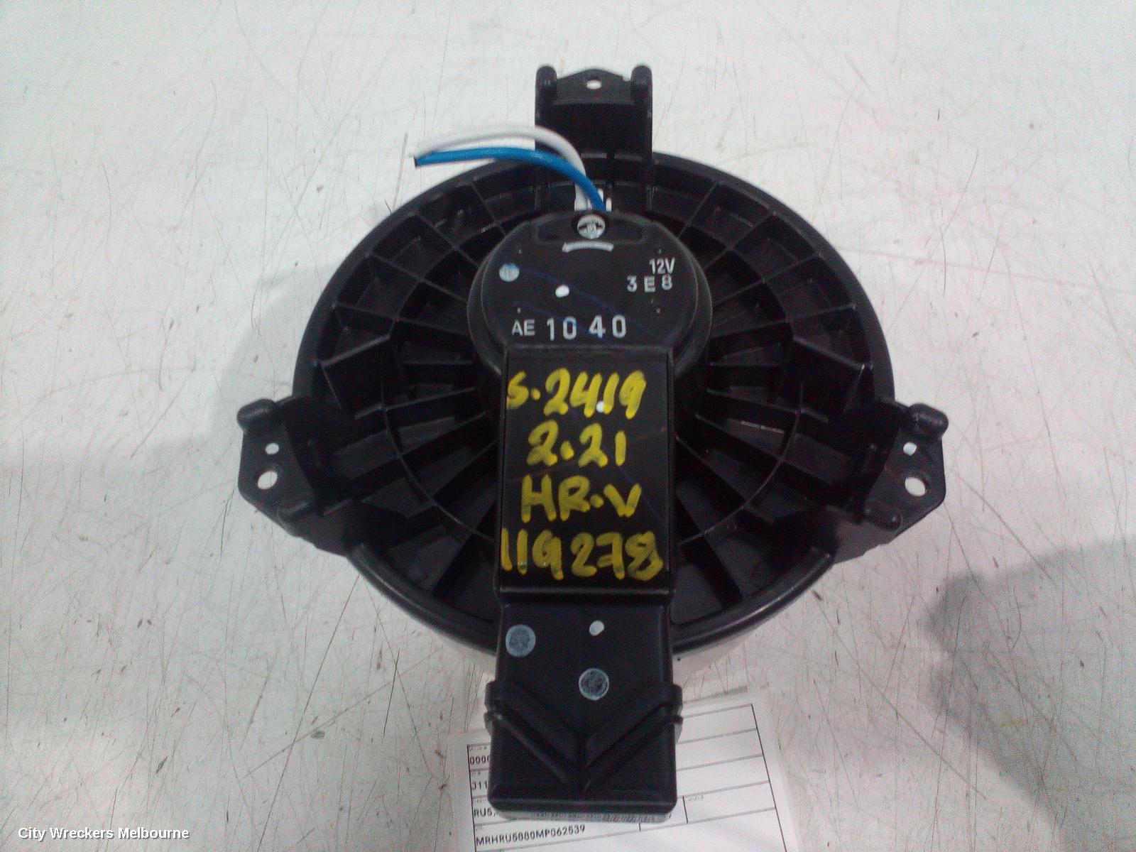 HONDA HRV HEATER FAN MOTOR, RU, 12/2014 - 10/2021