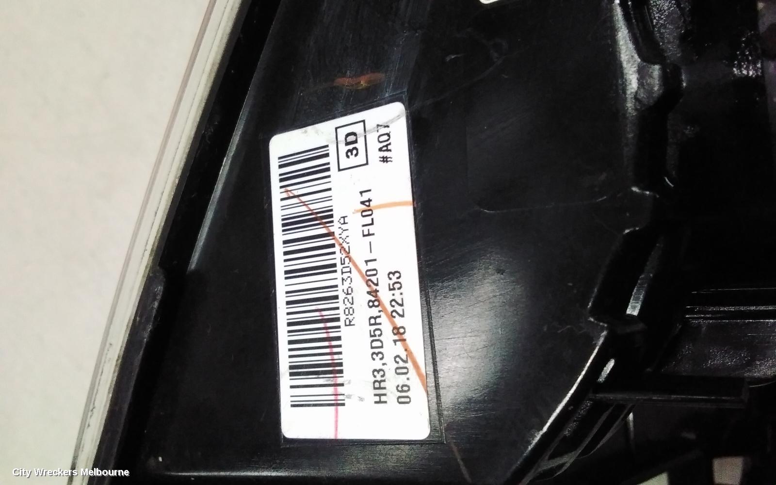 SUBARU XV RIGHT TAILLIGHT, W/ CHROME INSERT TYPE, G5X, 03/2017 - 04/2020