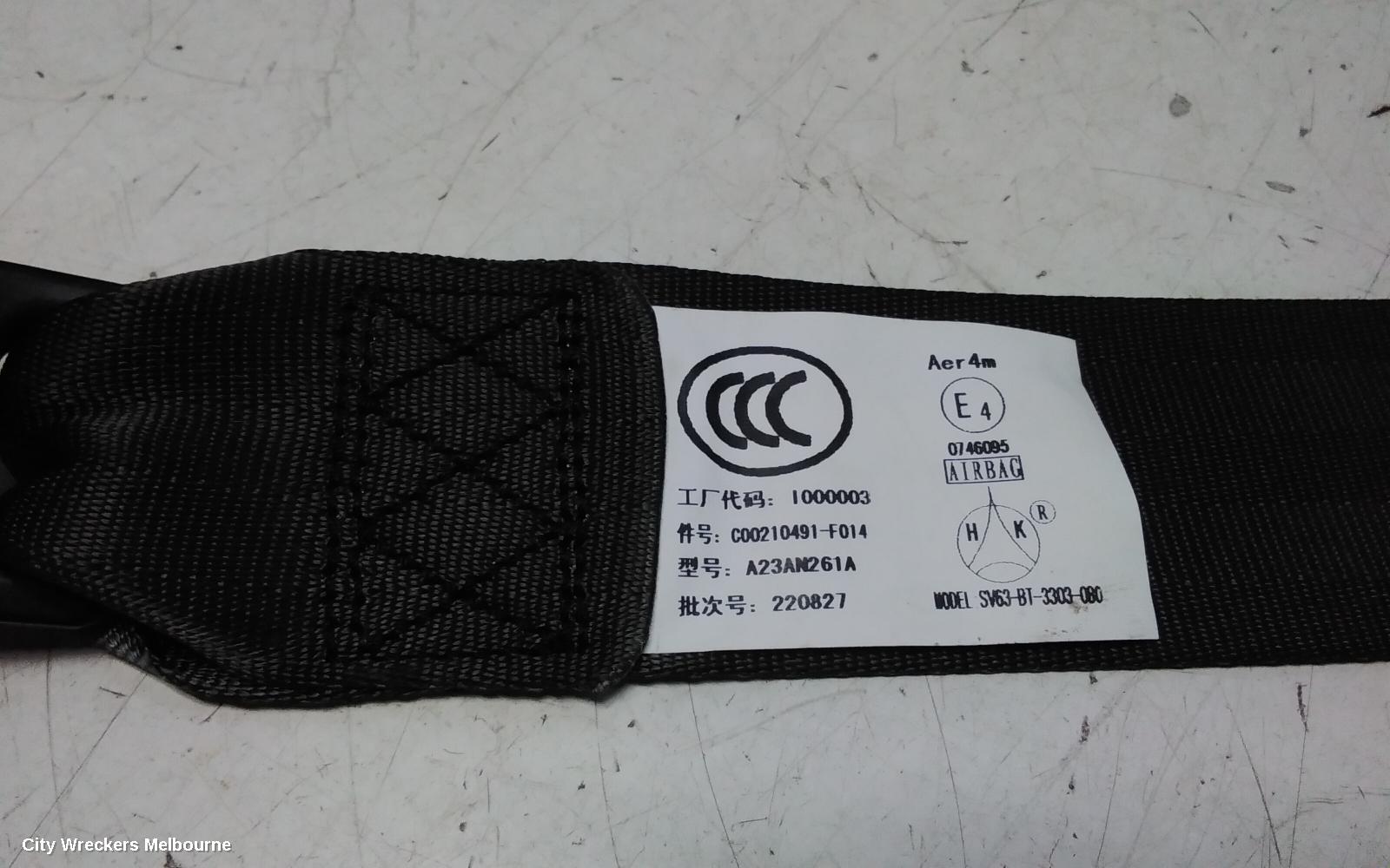 LDV DELIVER 9 SEATBELT/STALK, LH FRONT, SEAT BELT ONLY, 07/2020 ONWARDS
