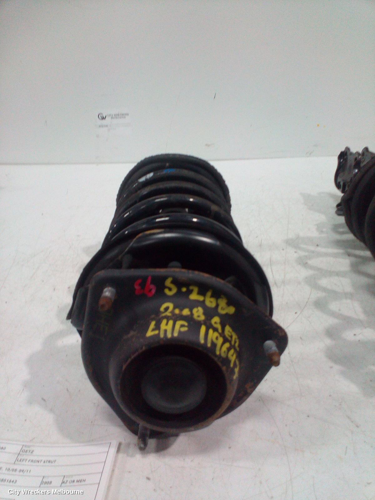 HYUNDAI GETZ LEFT FRONT STRUT, TB, ABS TYPE, 10/2005 - 09/2011