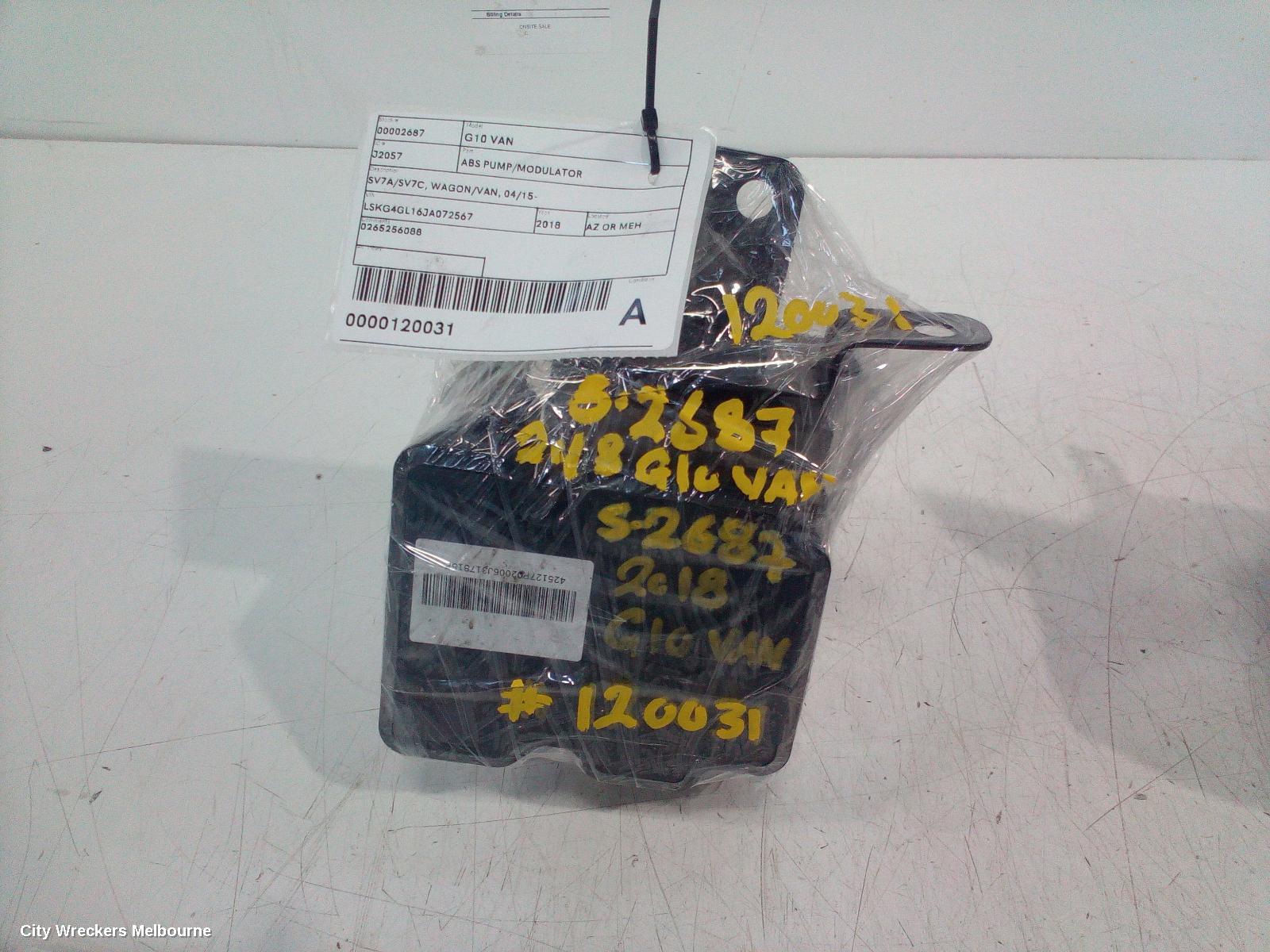 LDV G10 ABS PUMP/MODULATOR, SV7A/SV7C, WAGON/VAN, 04/2015 ONWARDS
