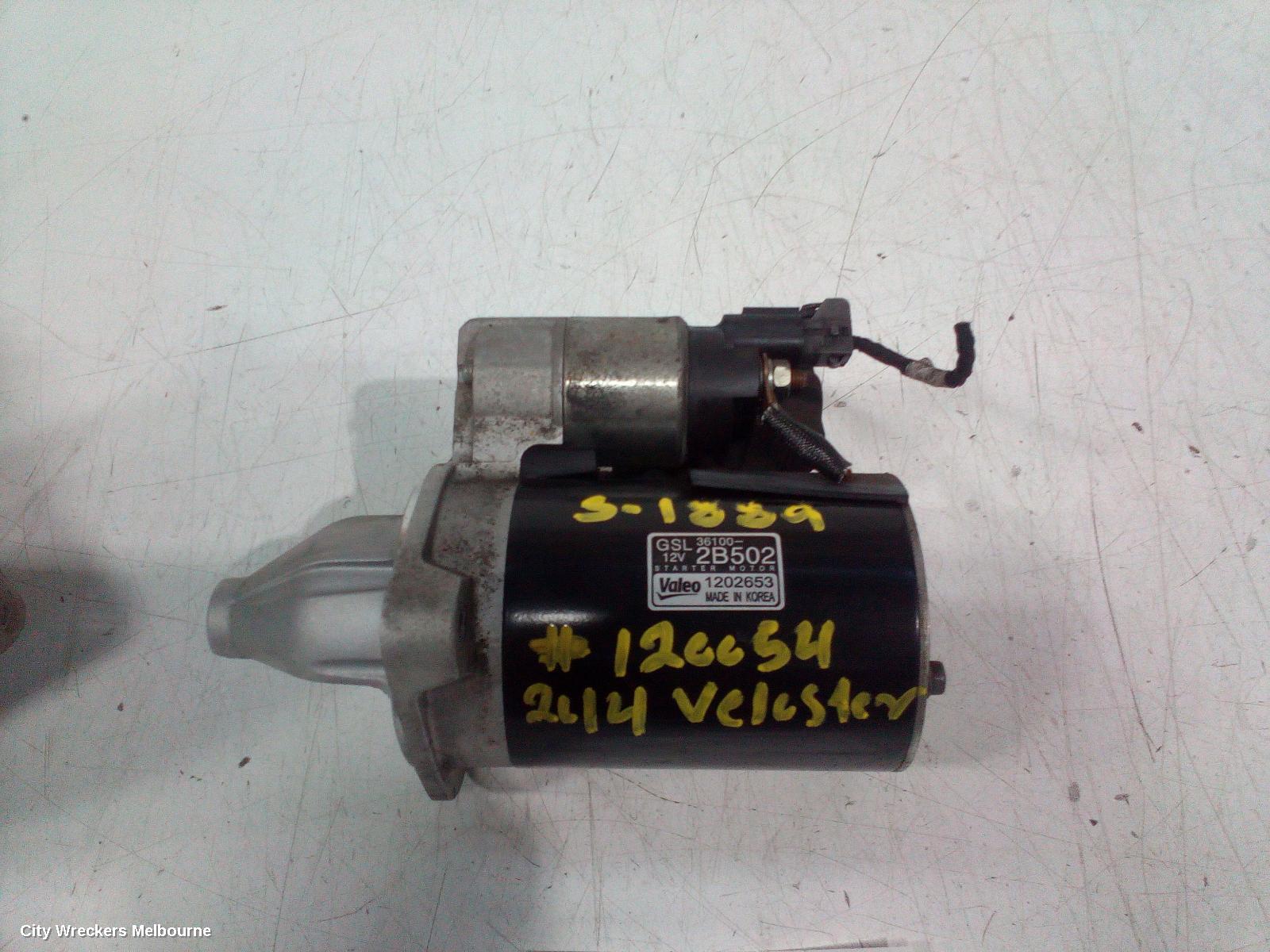 HYUNDAI VELOSTER STARTER, 1.6, G4FJ, TURBO, AUTO/MANUAL T/M, 07/2012 - 02/2018