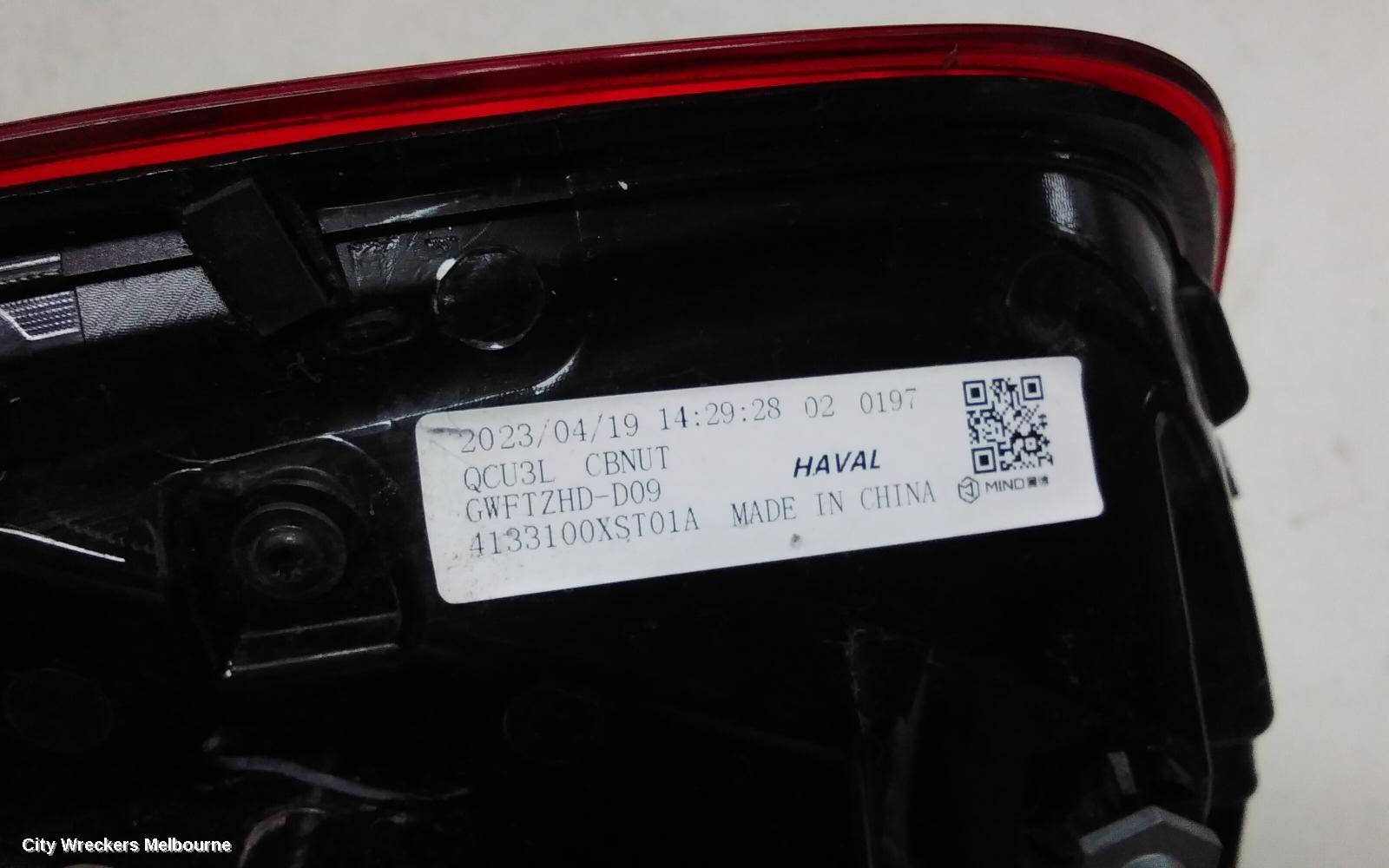 HAVAL JOLION LEFT TAILLIGHT, A01, IN BODY, LED TYPE, 02/2021 ONWARDS