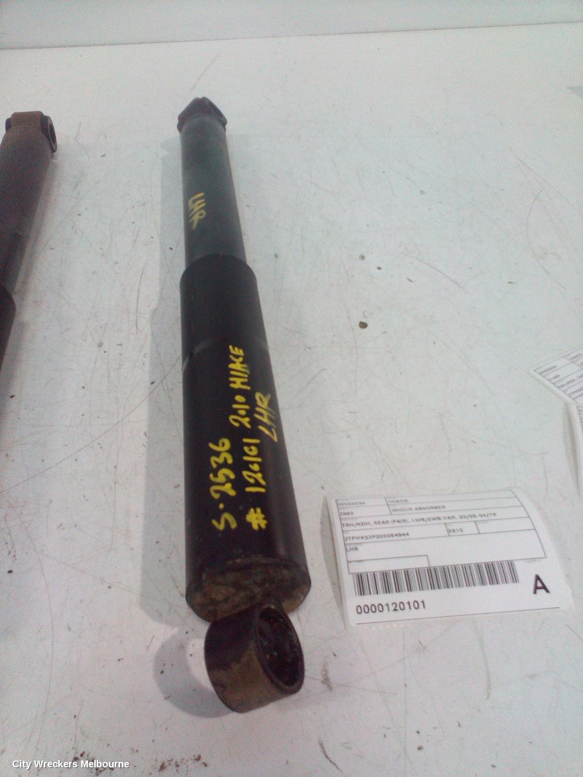 TOYOTA HIACE SHOCK ABSORBER, TRH/KDH, REAR (PAIR), LWB/SWB VAN, 03/2005 - 04/2019