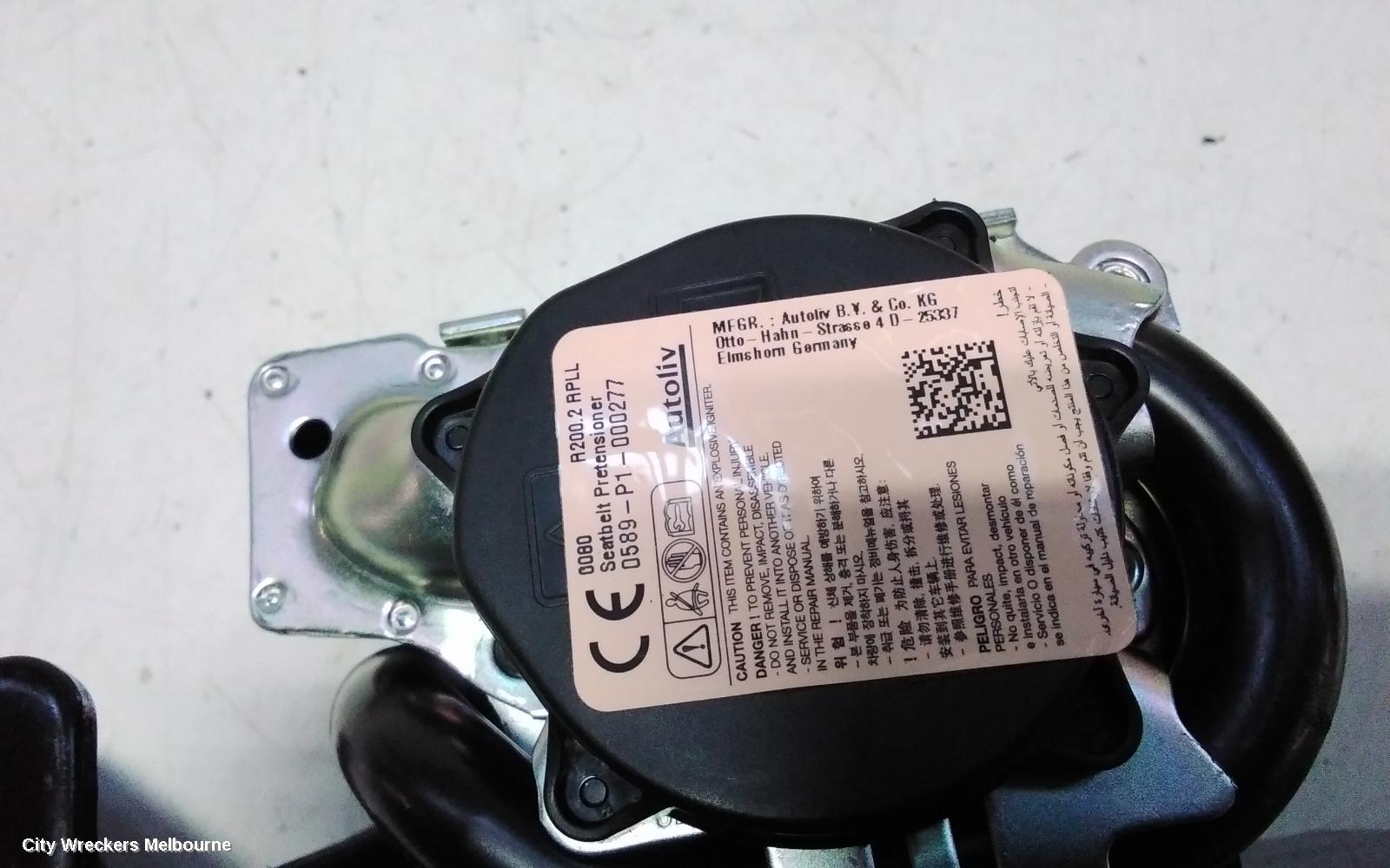 KIA CERATO SEATBELT/STALK, LH REAR, SEAT BELT ONLY, HATCH, BD, 04/2018 - 09/2024