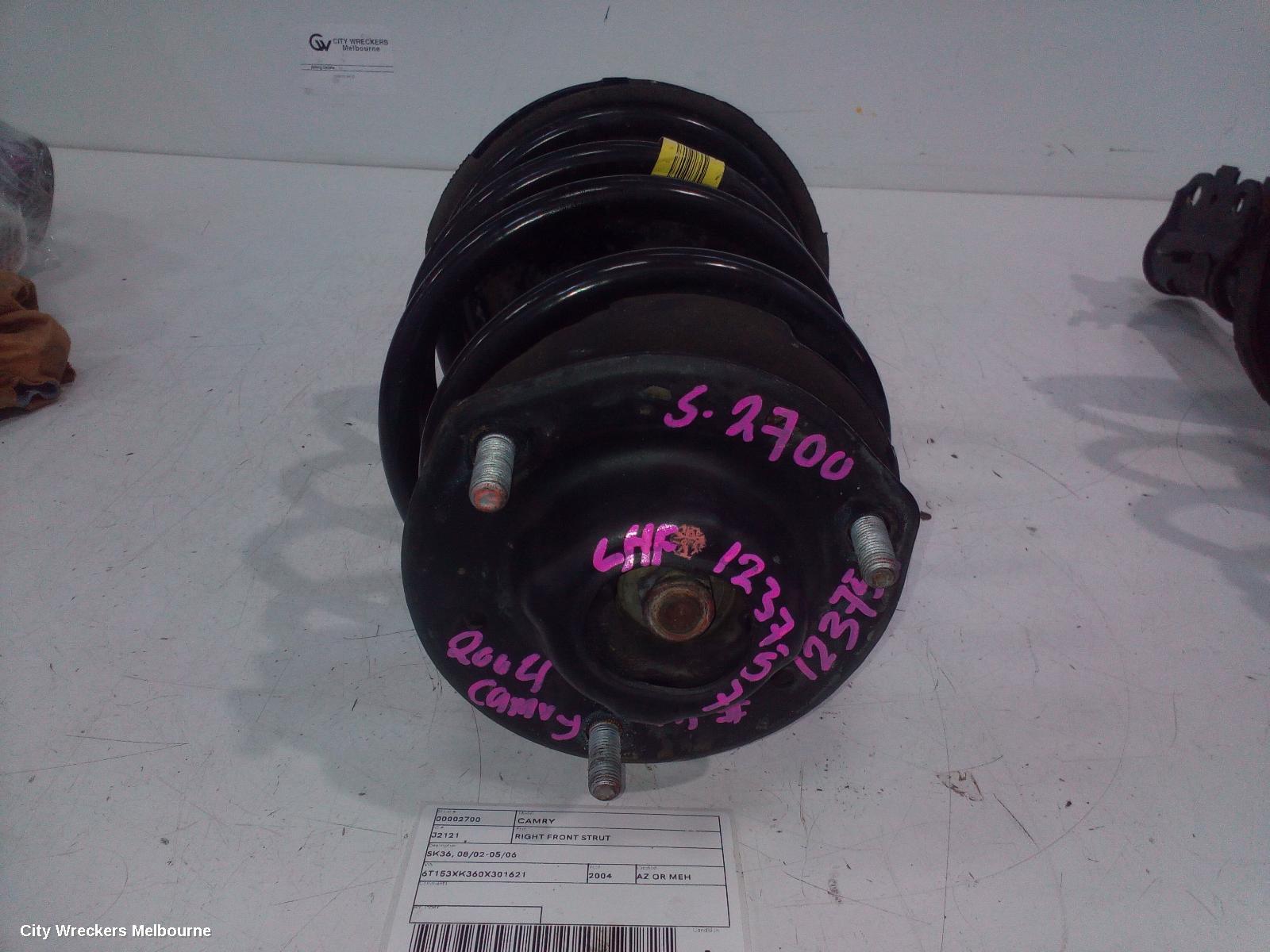 TOYOTA CAMRY RIGHT FRONT STRUT, SK36, 08/2002 - 05/2006