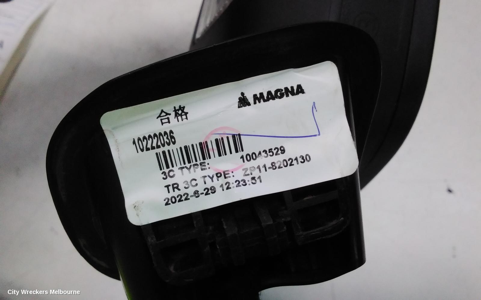 MG MG3 LEFT DOOR MIRROR, SZP1, BLACK, 07/2016 ONWARDS