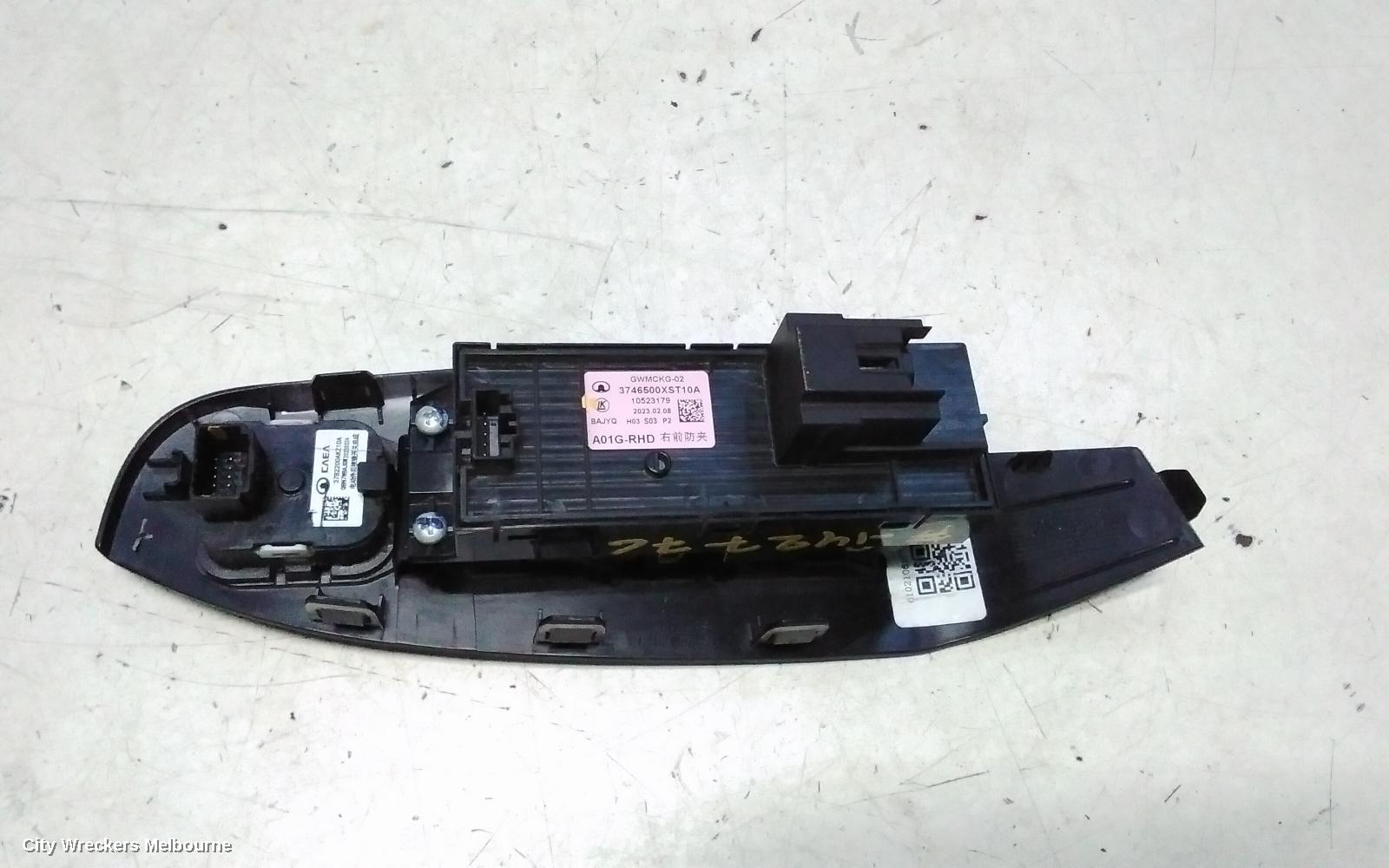 HAVAL JOLION PWR DR WIND SWITCH, A01, RH FRONT (MASTER SWITCH), NON AUTO FOLD, 02/2021 ONWARDS
