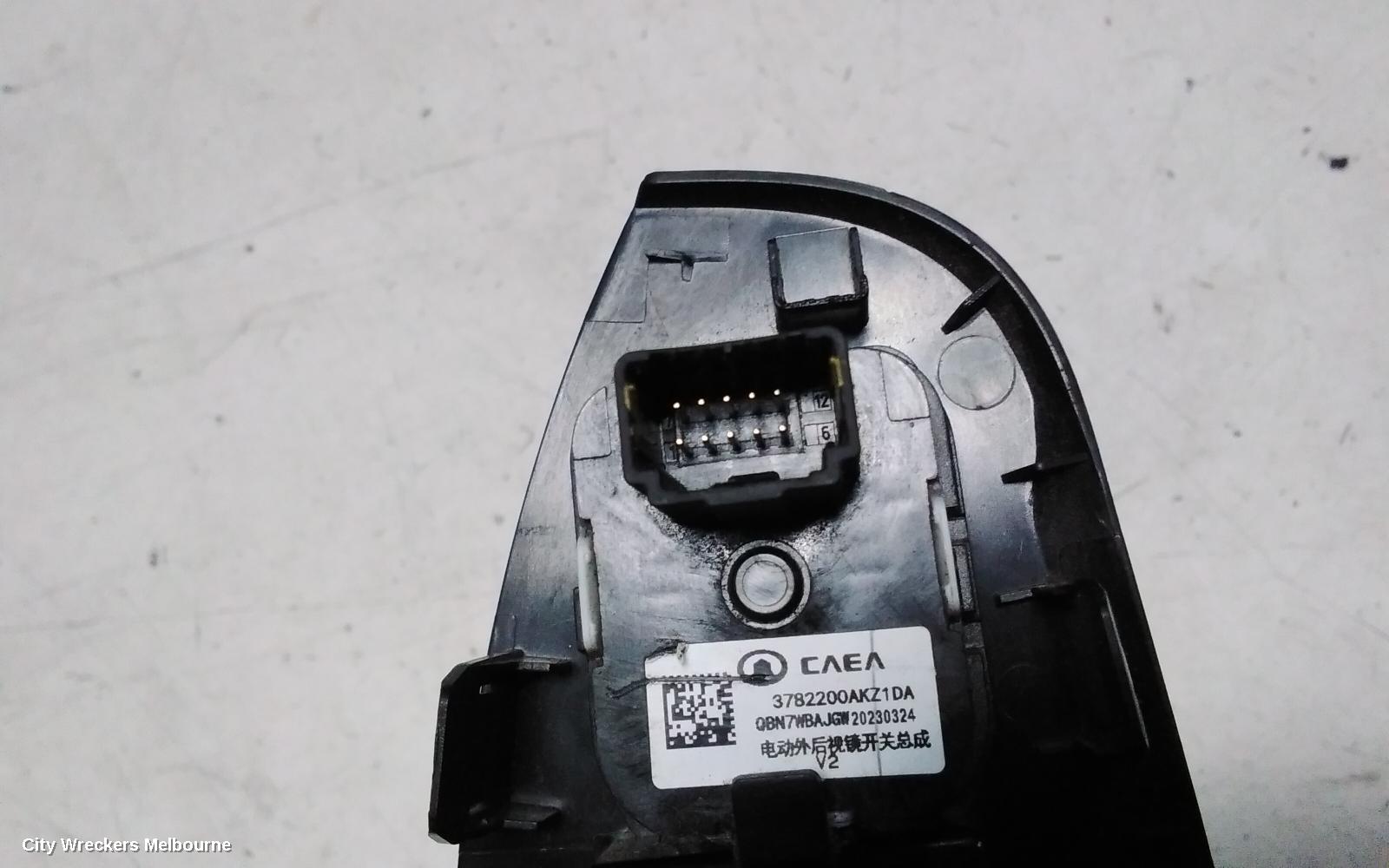 HAVAL JOLION PWR DR WIND SWITCH, A01, RH FRONT (MASTER SWITCH), NON AUTO FOLD, 02/2021 ONWARDS
