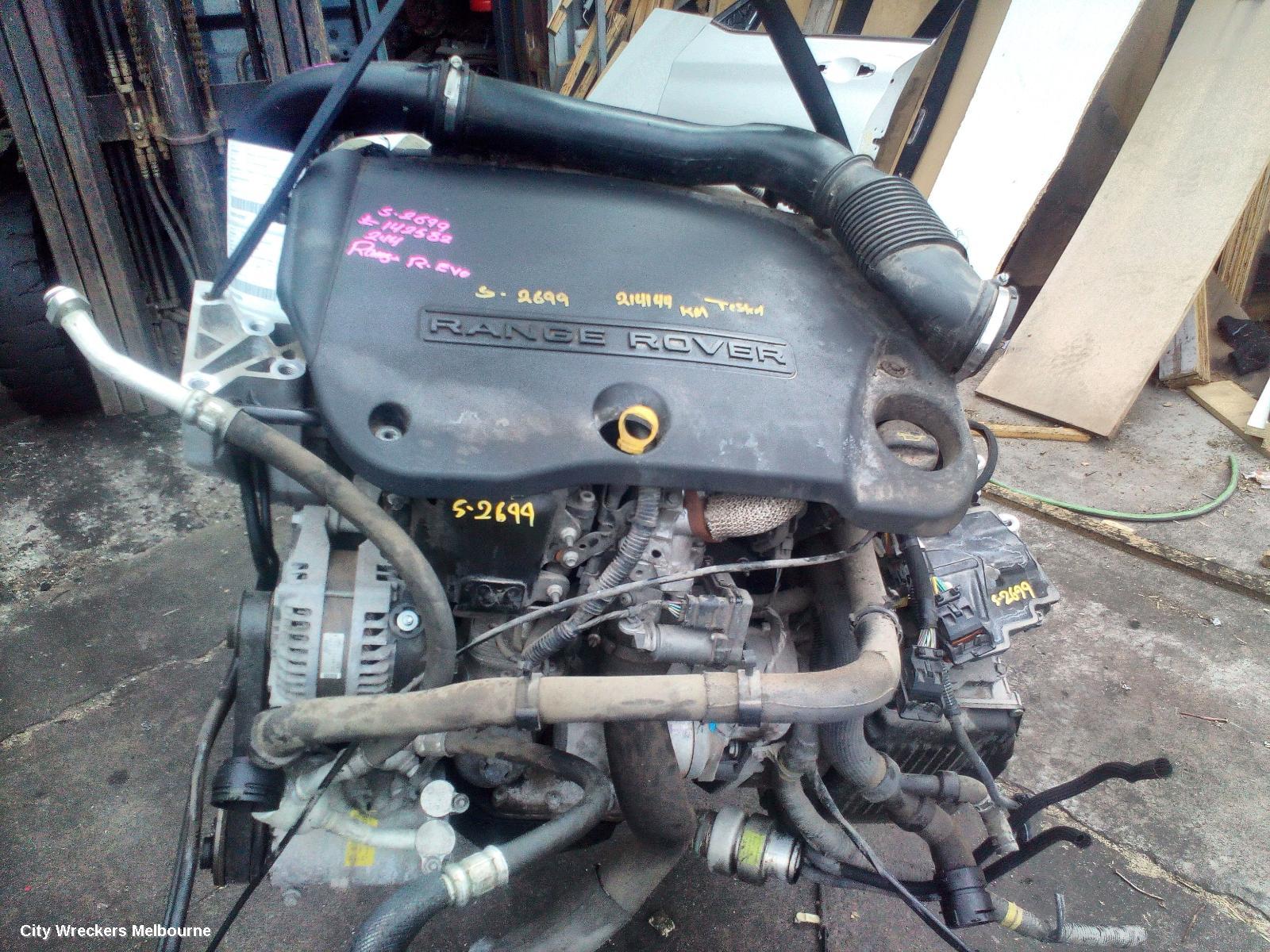 LAND ROVER RANGEROVER EVOQUE ENGINE, DIESEL, 2.2, TURBO, L538, 11/2011 - 08/2015