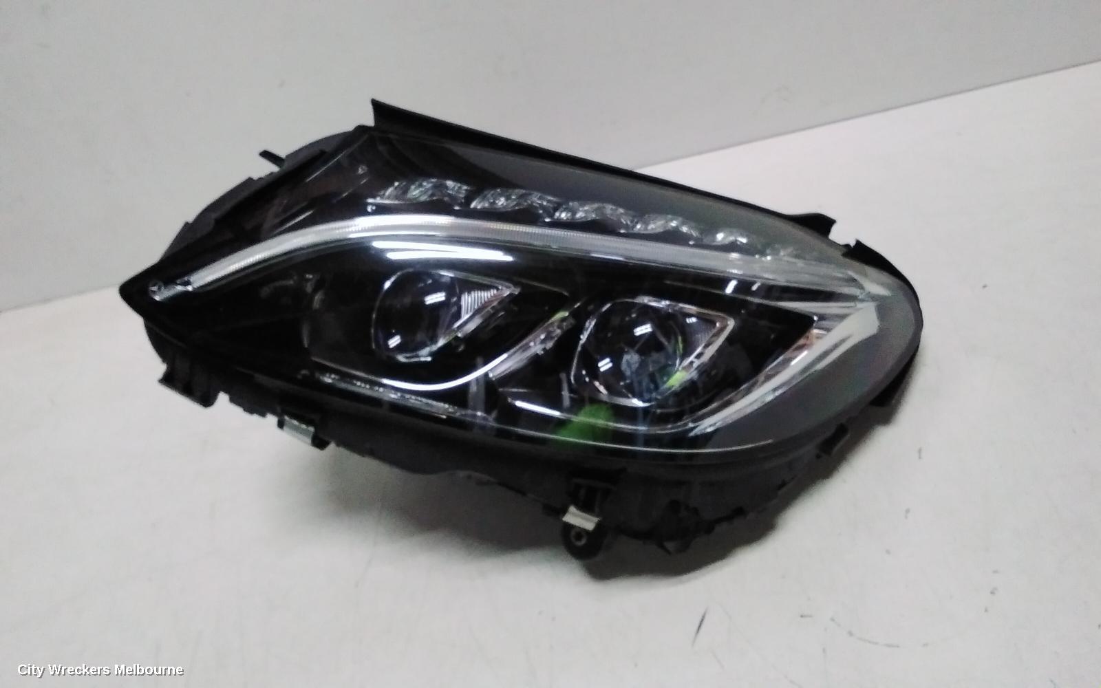 MERCEDES C CLASS LEFT HEADLAMP, W205/S205, LED TYPE, ADAPTIVE, DUAL PROJECTOR, 08/2014 - 07/2018