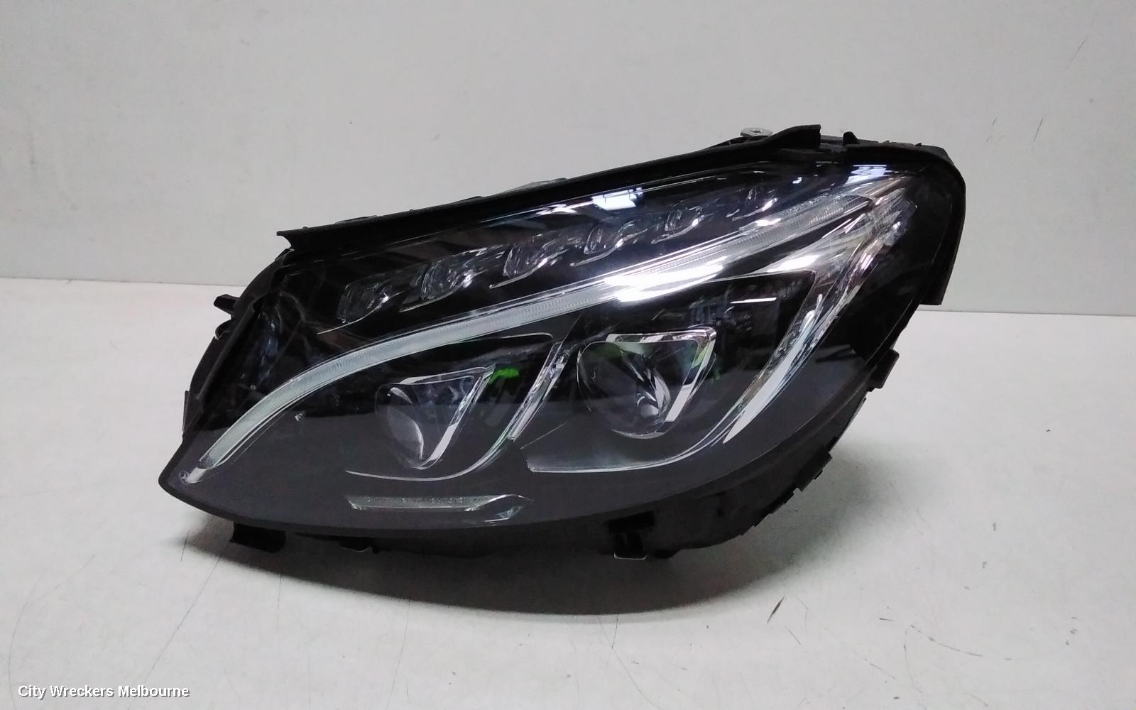 MERCEDES C CLASS LEFT HEADLAMP, W205/S205, LED TYPE, ADAPTIVE, DUAL PROJECTOR, 08/2014 - 07/2018
