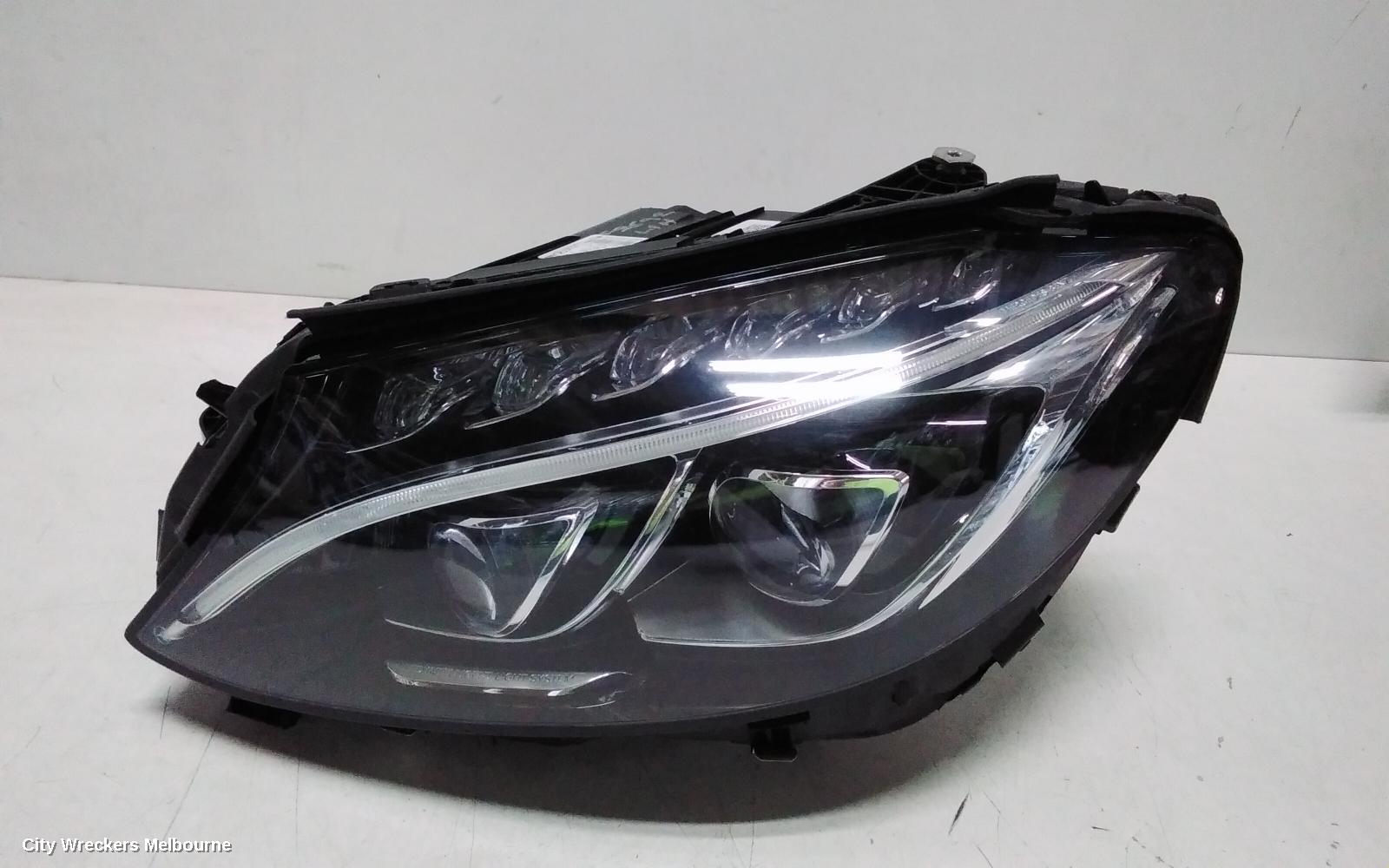 MERCEDES C CLASS LEFT HEADLAMP, W205/S205, LED TYPE, ADAPTIVE, DUAL PROJECTOR, 08/2014 - 07/2018