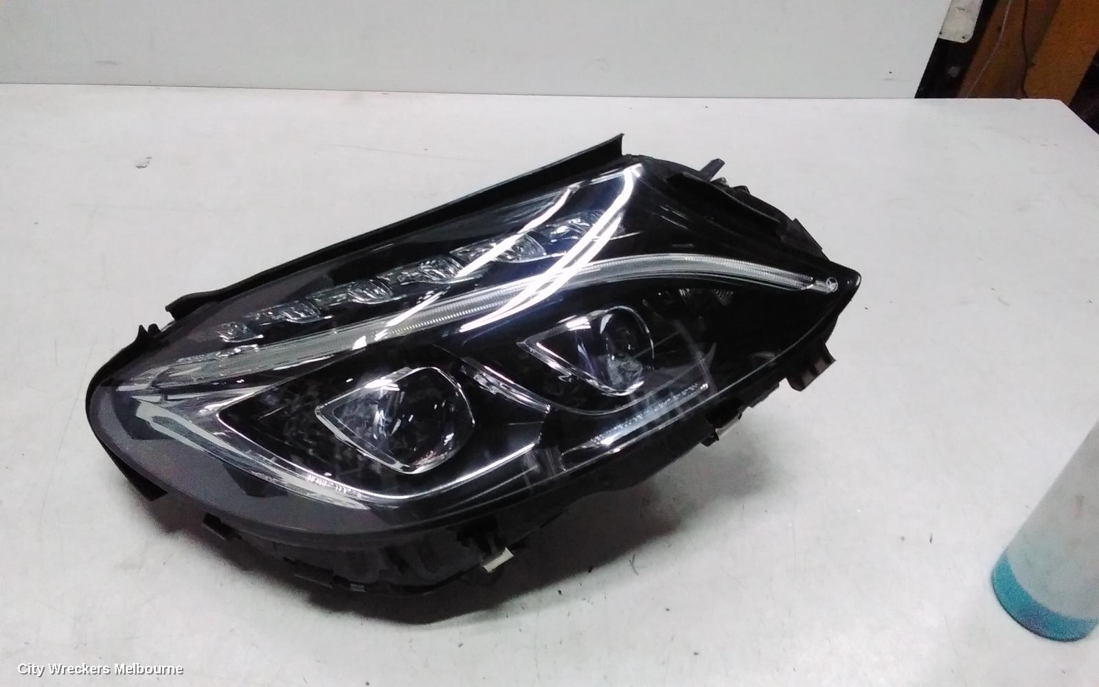 MERCEDES C CLASS RIGHT HEADLAMP, W205/S205, LED TYPE, ADAPTIVE, DUAL PROJECTOR, 08/2014 - 07/2018