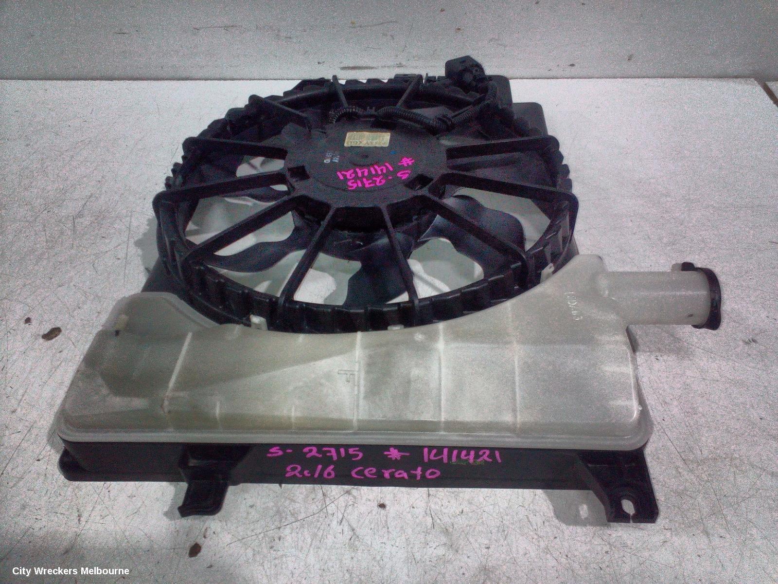 KIA CERATO FAN, RADIATOR FAN, 2.0, PETROL, YD, 03/2016 - 05/2018