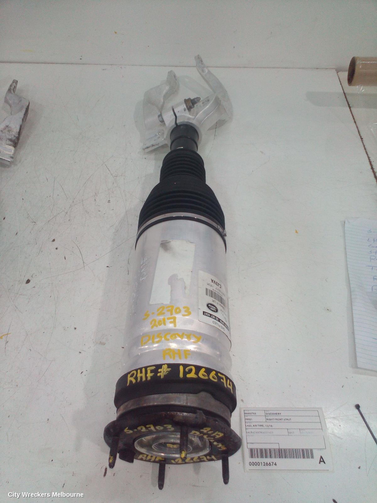 LAND ROVER DISCOVERY RIGHT FRONT STRUT, L462, AIR TYPE, 12/2016 ONWARDS