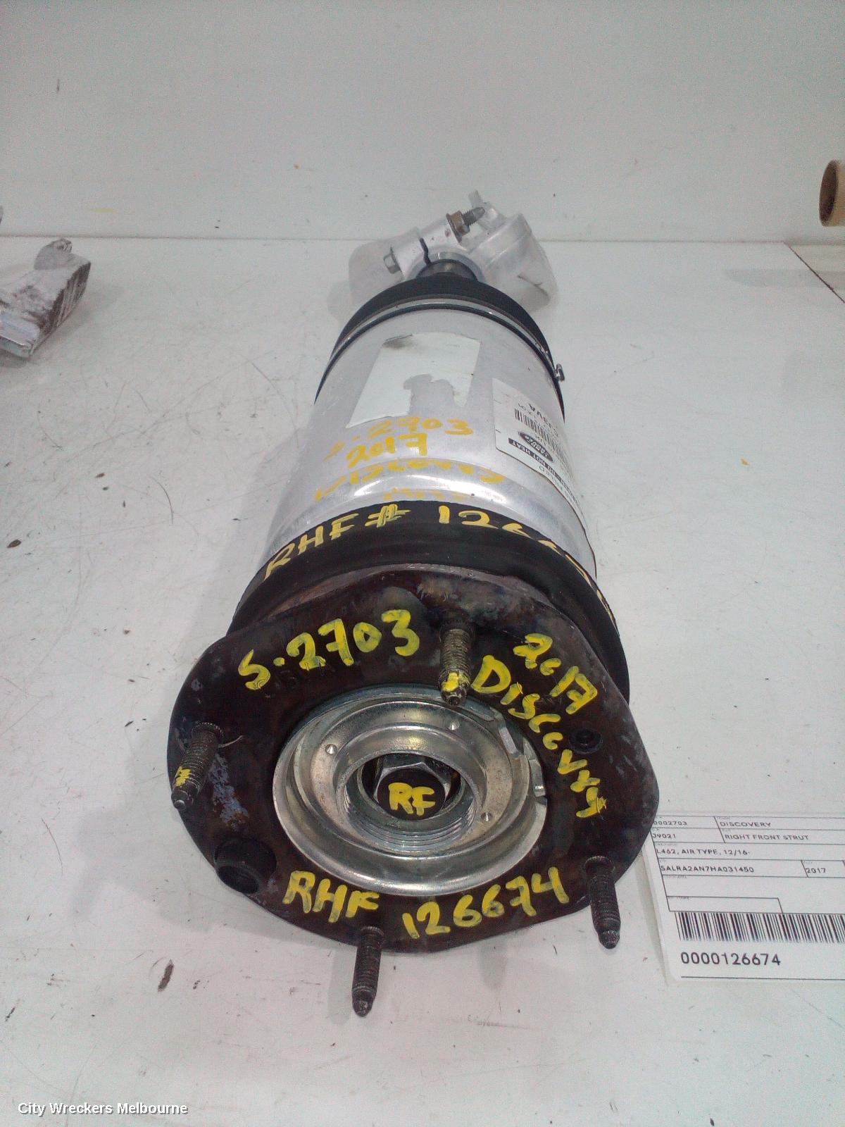 LAND ROVER DISCOVERY RIGHT FRONT STRUT, L462, AIR TYPE, 12/2016 ONWARDS