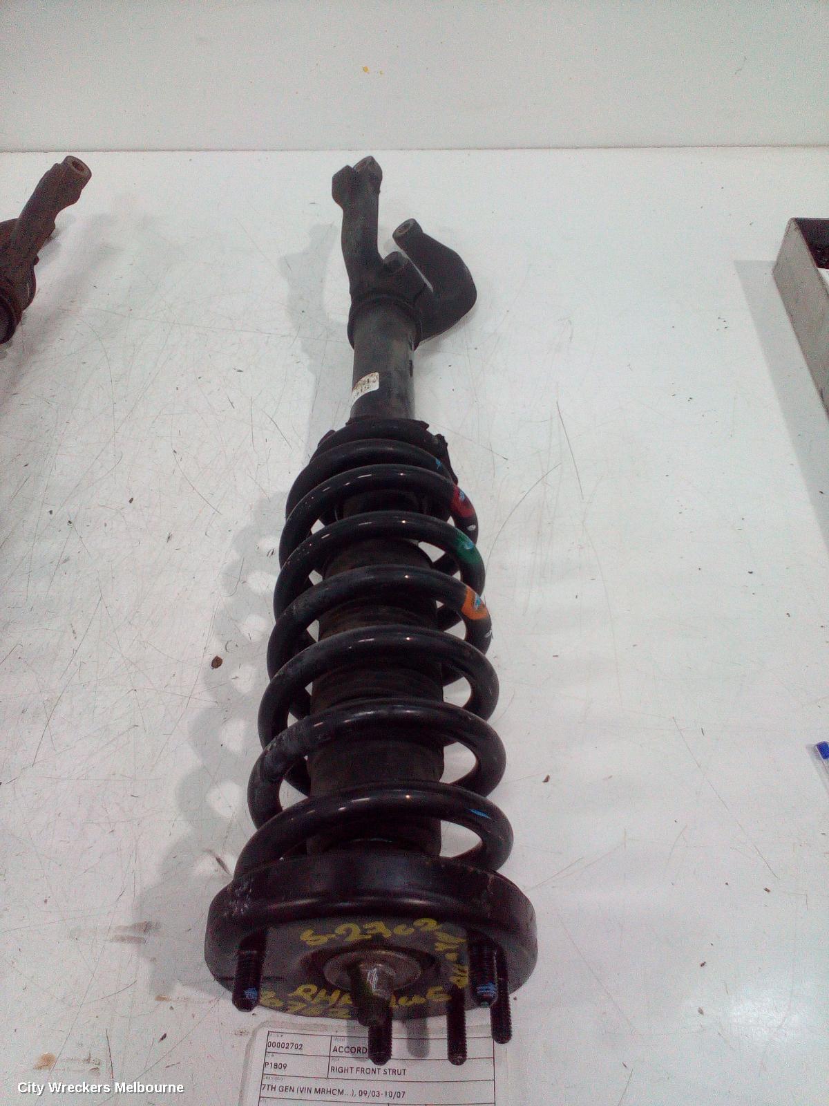 HONDA ACCORD RIGHT FRONT STRUT, 7TH GEN (VIN MRHCM...), 09/2003 - 10/2007
