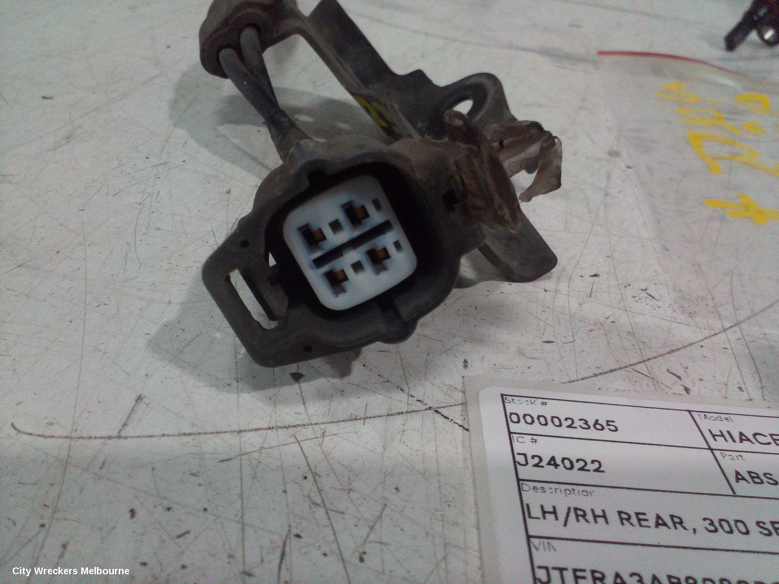 TOYOTA HIACE ABS SENSOR, LH/RH REAR, 300 SERIES, 02/2019 ONWARDS