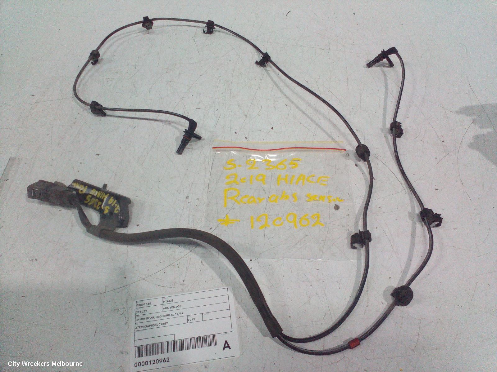 TOYOTA HIACE ABS SENSOR, LH/RH REAR, 300 SERIES, 02/2019 ONWARDS