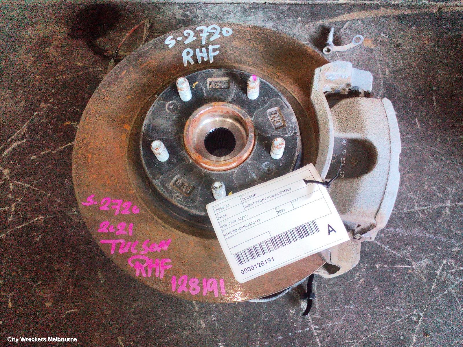 HYUNDAI TUCSON RIGHT FRONT HUB ASSEMBLY, NX4, 2WD, 02/2021 ONWARDS