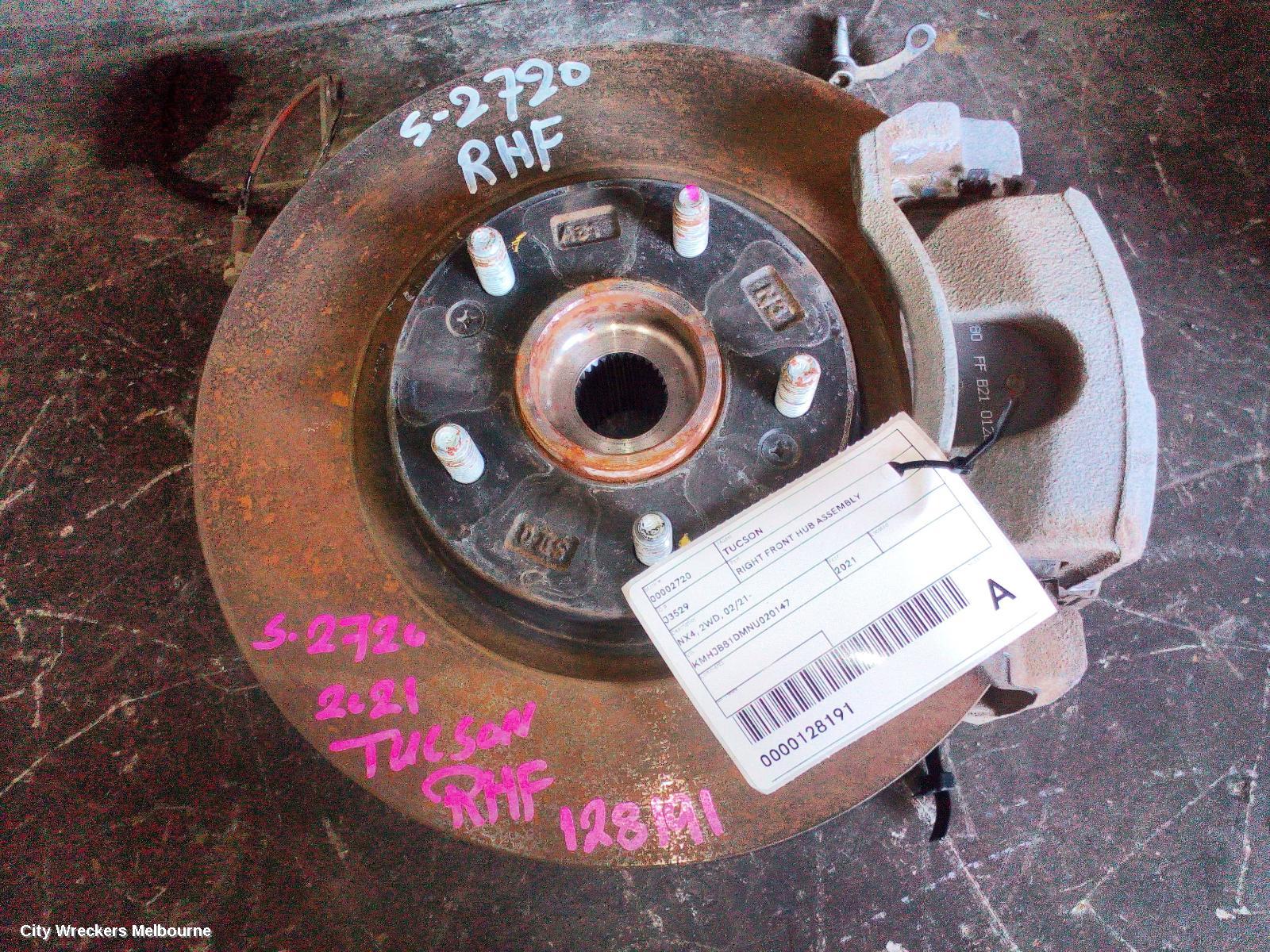 HYUNDAI TUCSON RIGHT FRONT HUB ASSEMBLY, NX4, 2WD, 02/2021 ONWARDS