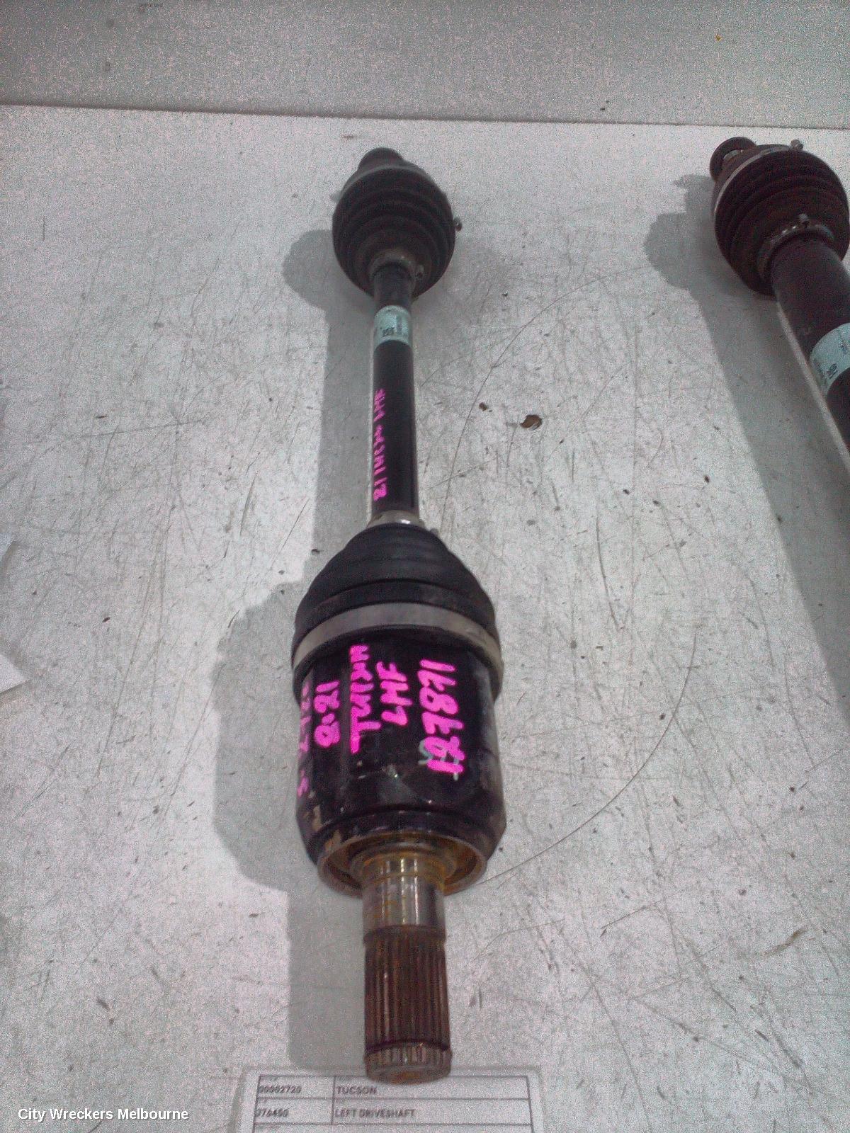 HYUNDAI TUCSON LEFT DRIVESHAFT, NX4, FRONT, 02/2021 ONWARDS