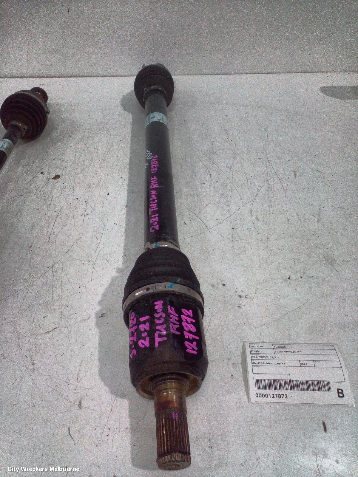 HYUNDAI TUCSON RIGHT DRIVESHAFT, NX4, FRONT, 02/2021 ONWARDS