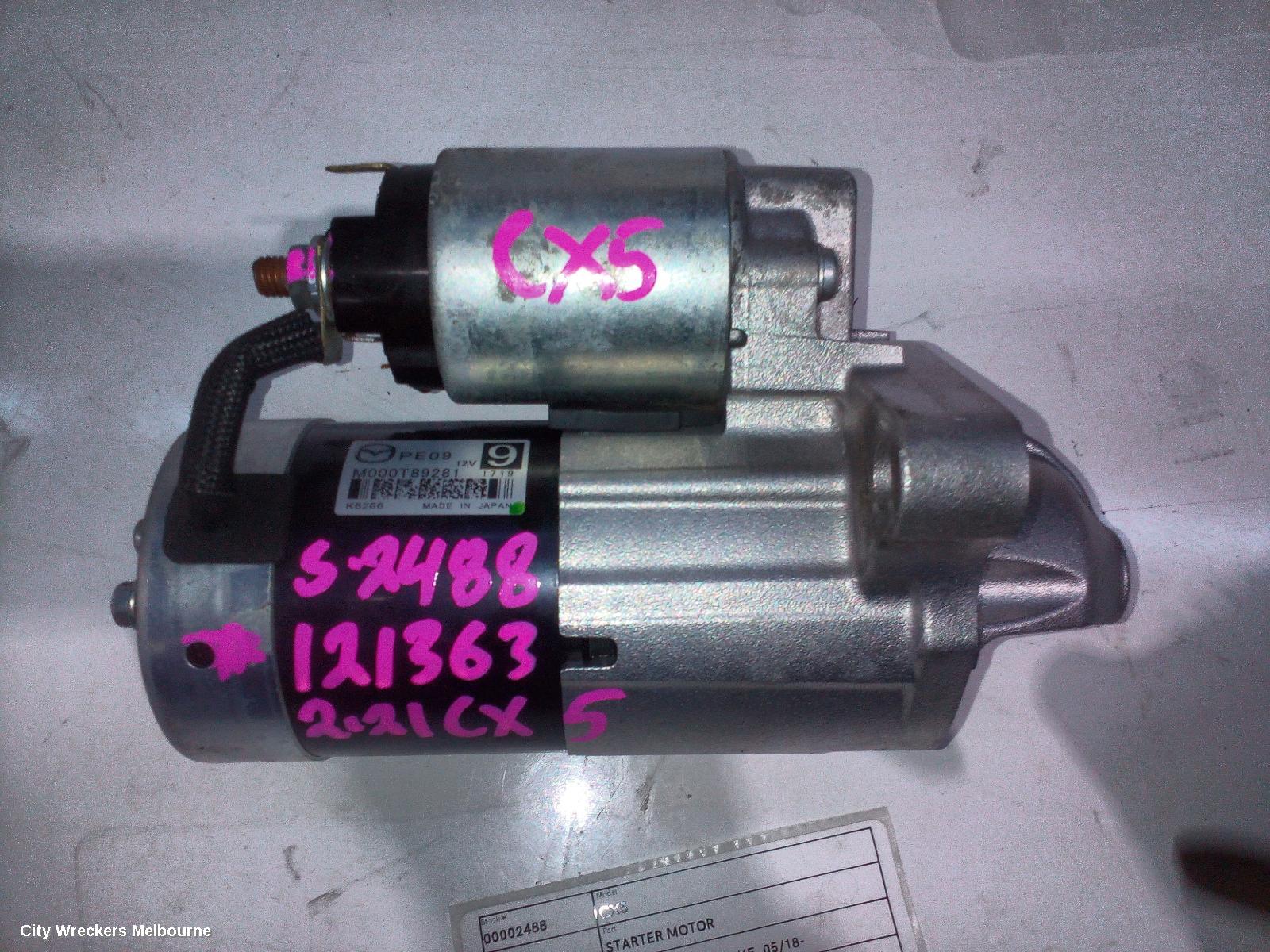 MAZDA CX5 STARTER, PETROL, 2.5, PY-VPTR CODE, TURBO, KF, 05/2018 ONWARDS