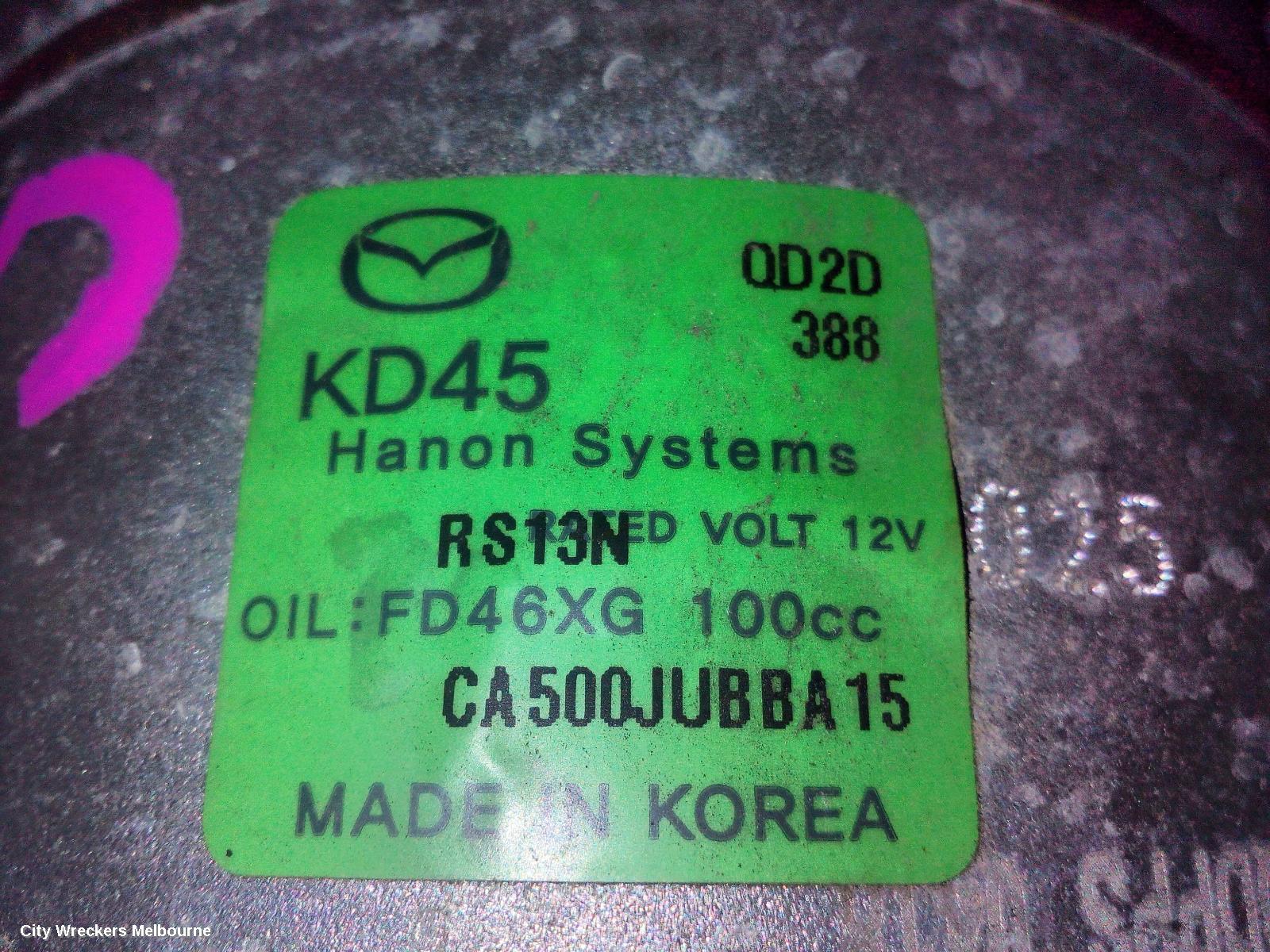MAZDA CX5 A/C COMPRESSOR, KF, 2.5, PY-VPR CODE, PETROL, NON TURBO, 02/2017 ONWARDS