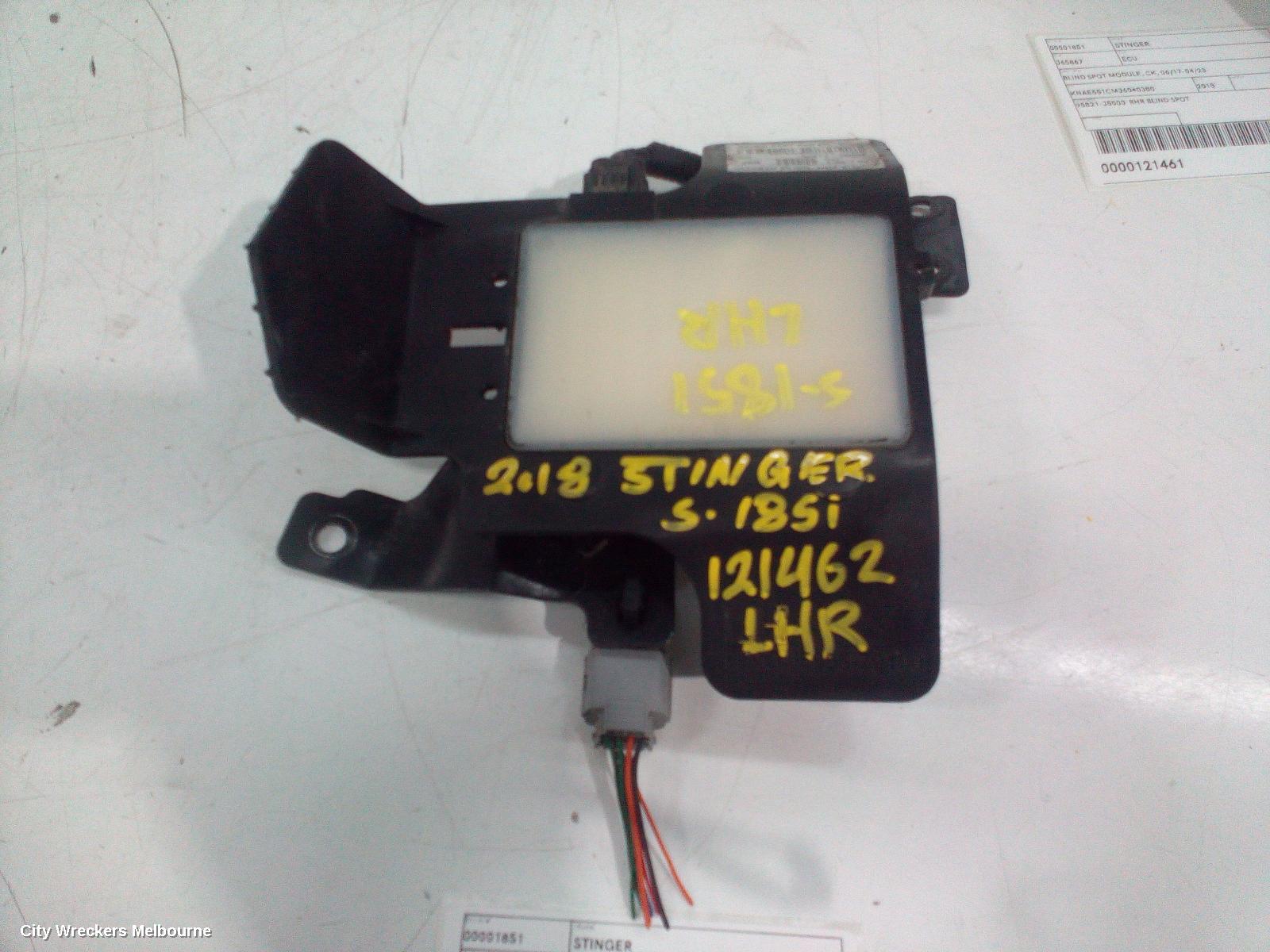 KIA STINGER, CK, 06/2017 - 04/2023, 95811-J5000 LHR BLIND SPOT : 121462