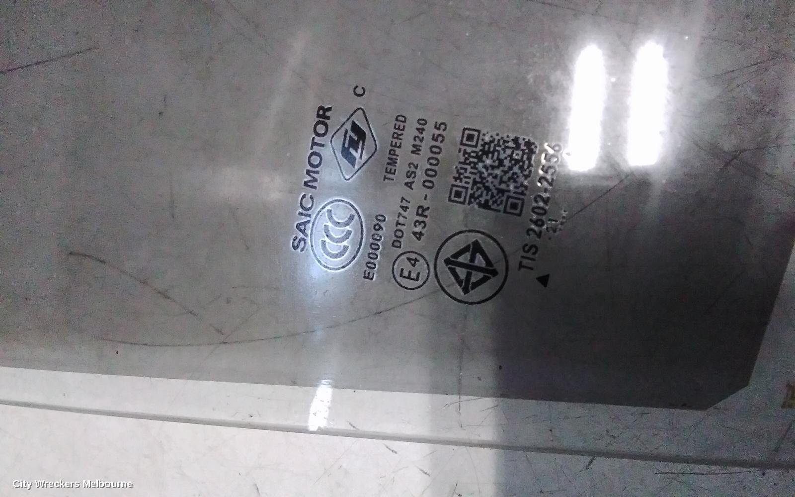 MG HS RIGHT FRONT DOOR WINDOW, SAS23, 08/2019 - 12/2024