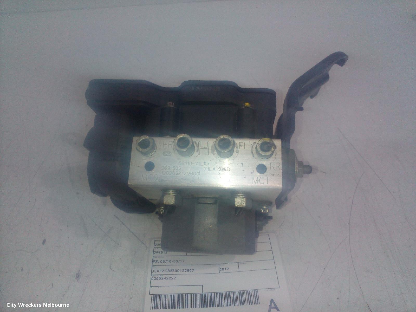SUZUKI SWIFT ABS PUMP/MODULATOR, FZ, 08/2010 - 03/2017