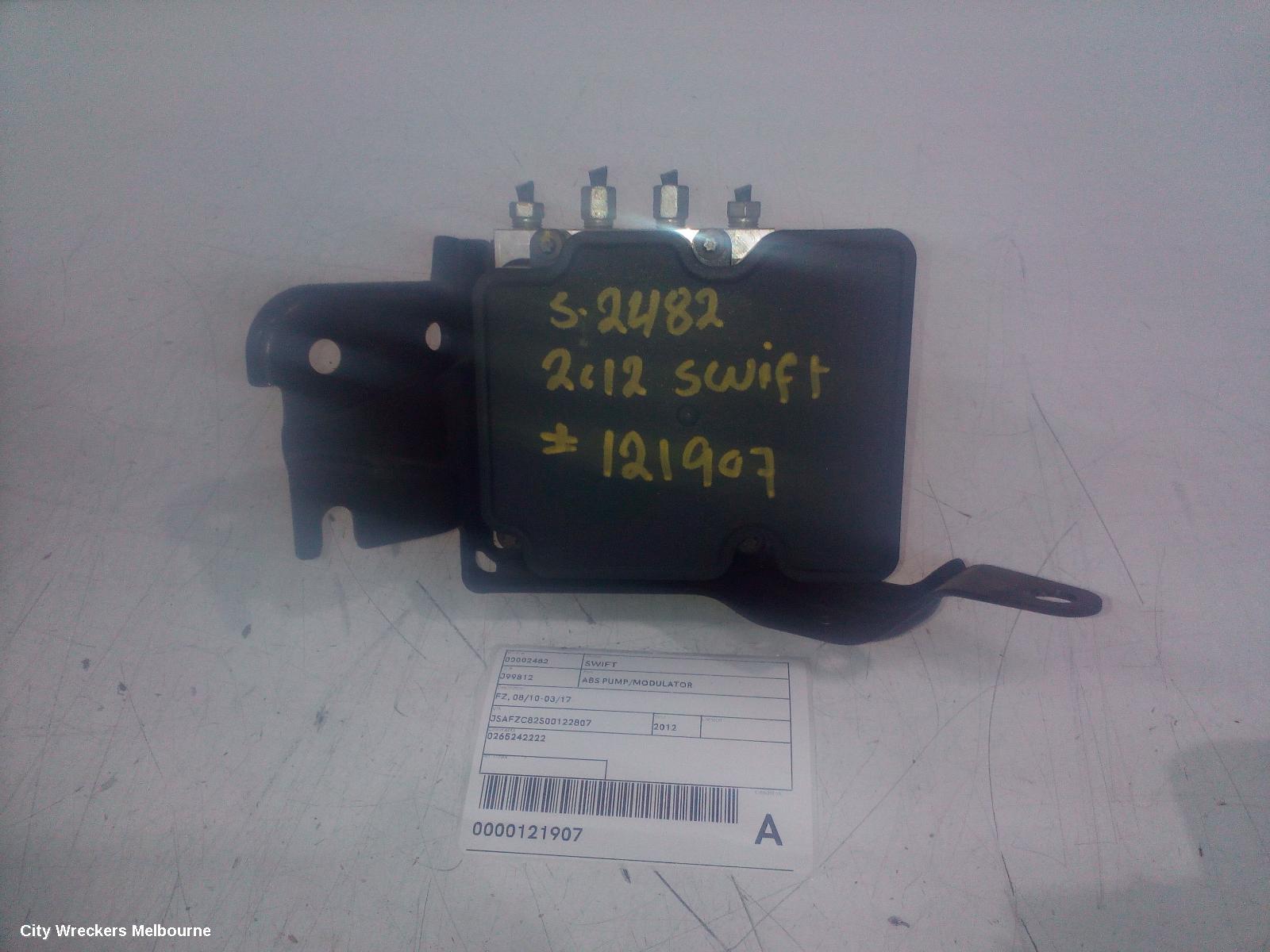 SUZUKI SWIFT ABS PUMP/MODULATOR, FZ, 08/2010 - 03/2017