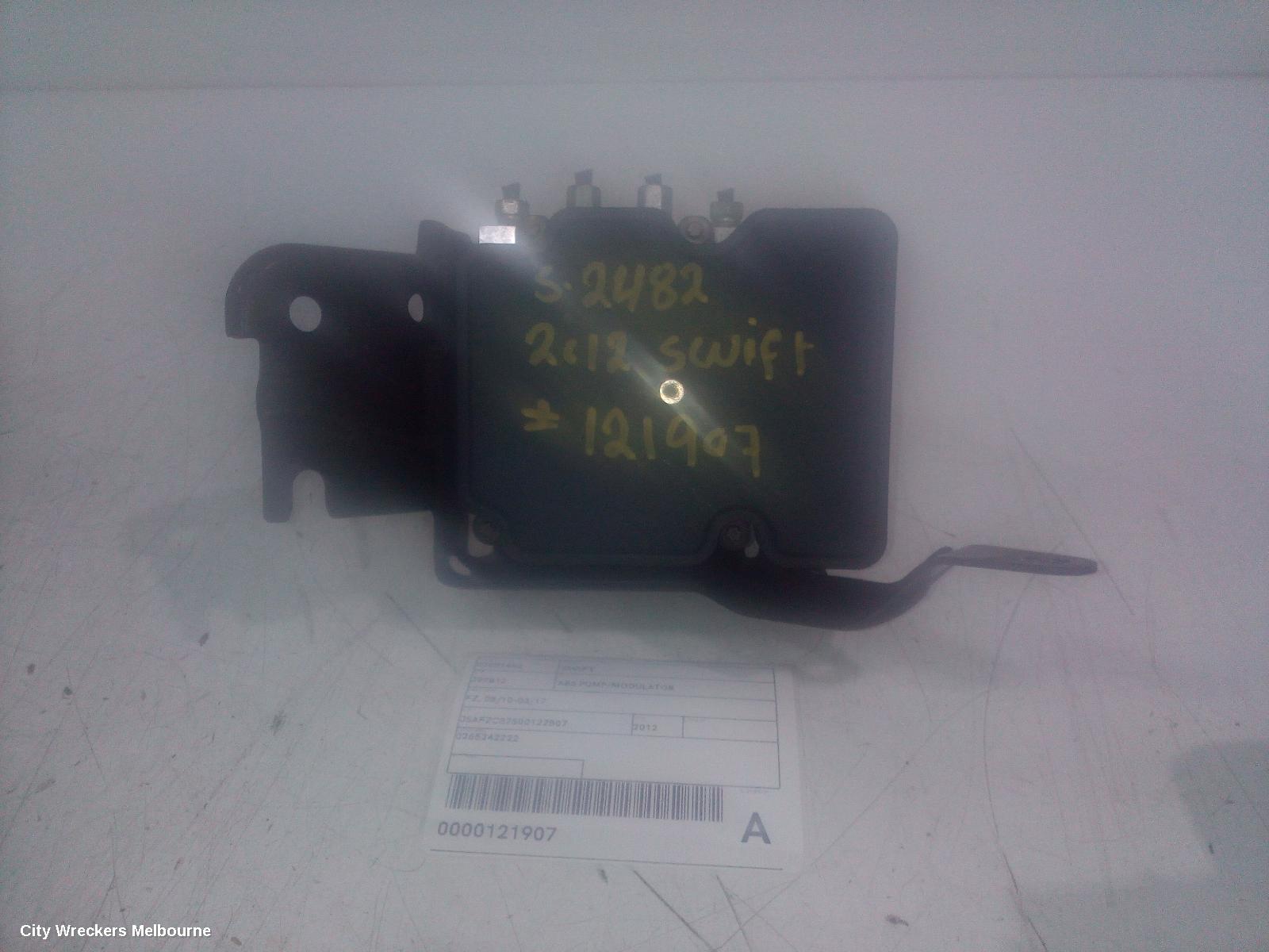 SUZUKI SWIFT ABS PUMP/MODULATOR, FZ, 08/2010 - 03/2017