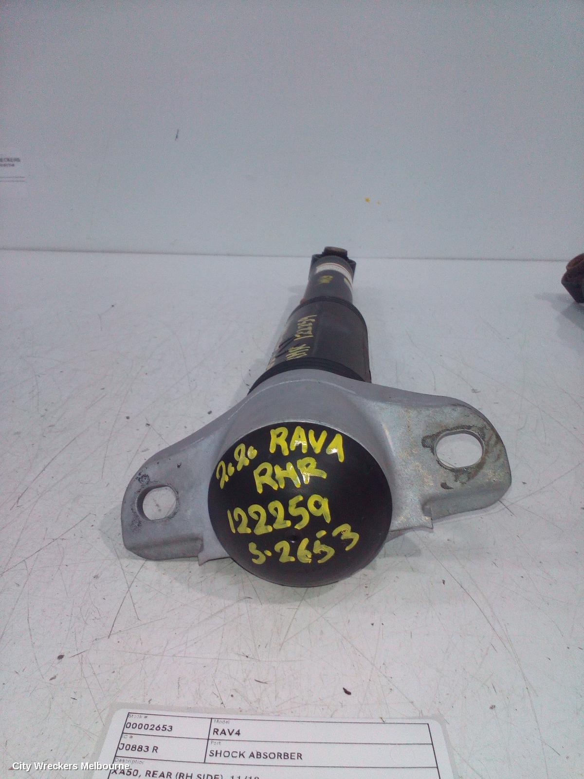 TOYOTA RAV4 SHOCK ABSORBER, XA50, REAR (RH SIDE), 11/2018 ONWARDS