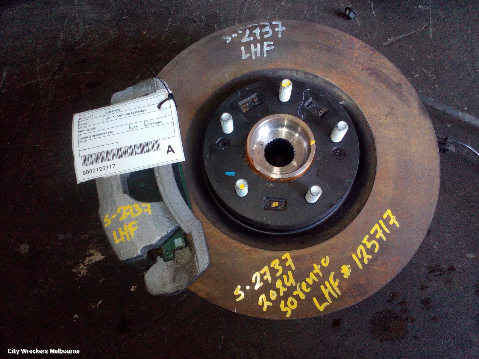 KIA SORENTO LEFT FRONT HUB ASSEMBLY, MQ4, 02/2020 ONWARDS